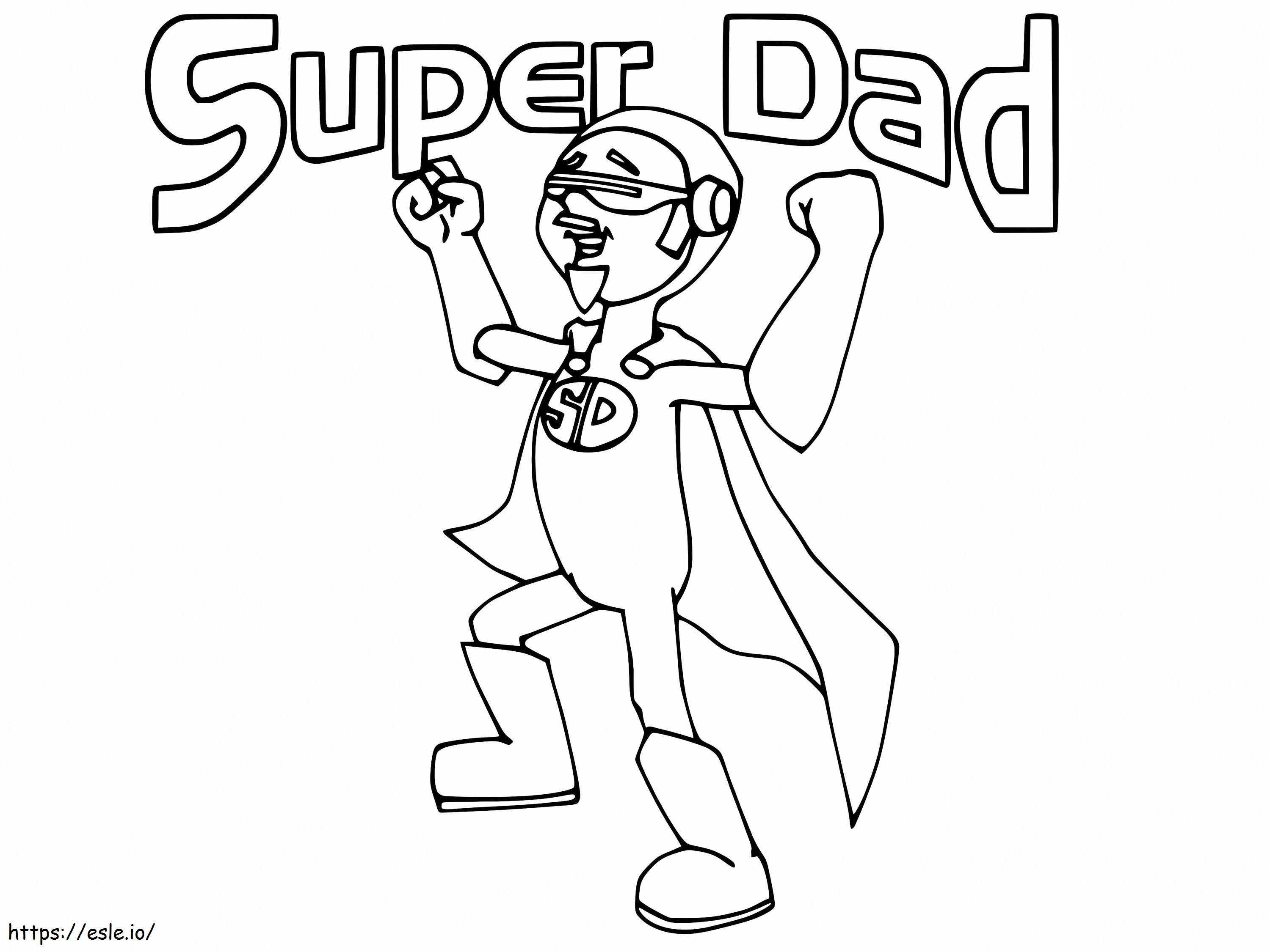 Super Dad tulostettavaksi värityskuva