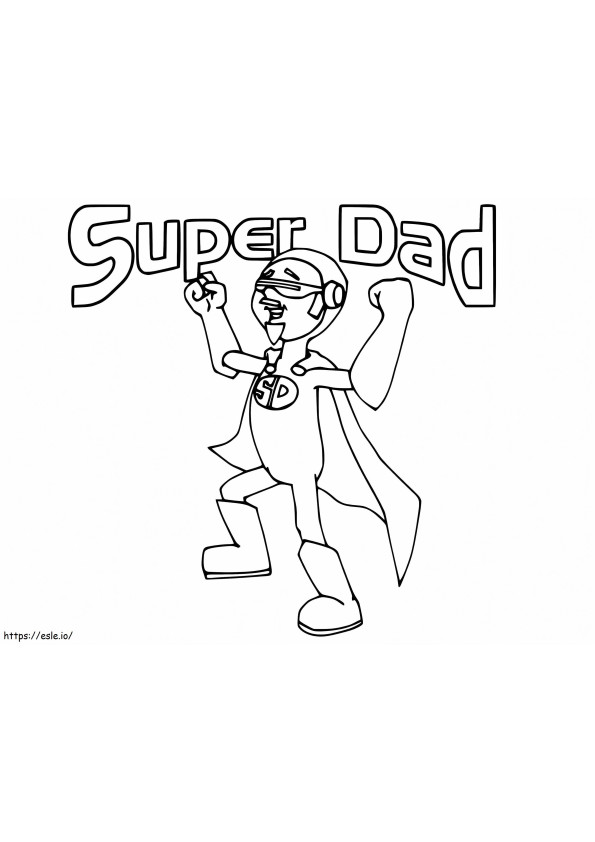Super Dad To Print coloring page