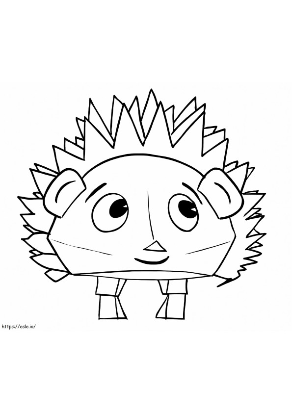 Hedgehog Fluffy From Zack And Quack coloring page