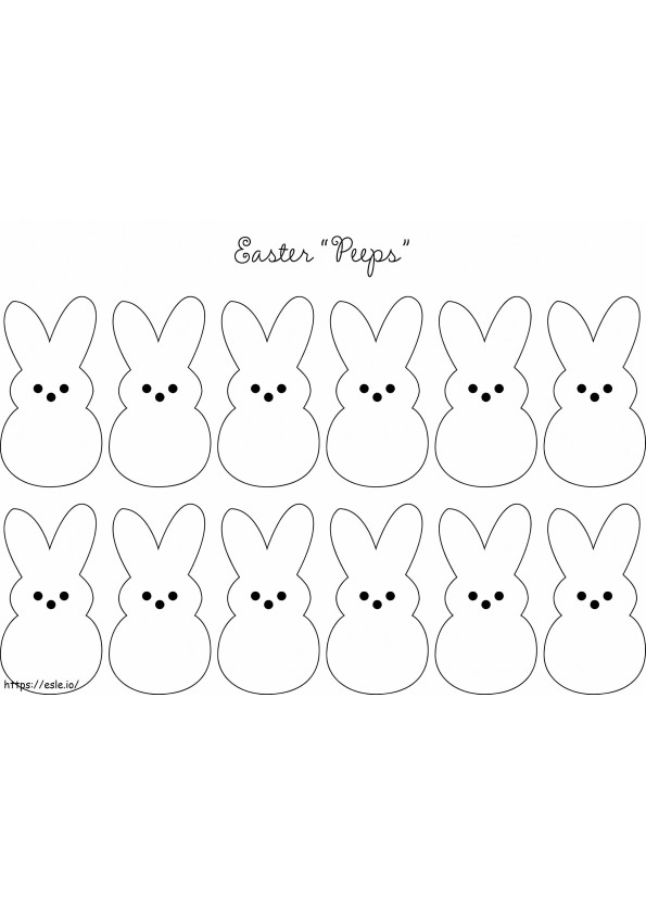 Easter Peeps coloring page