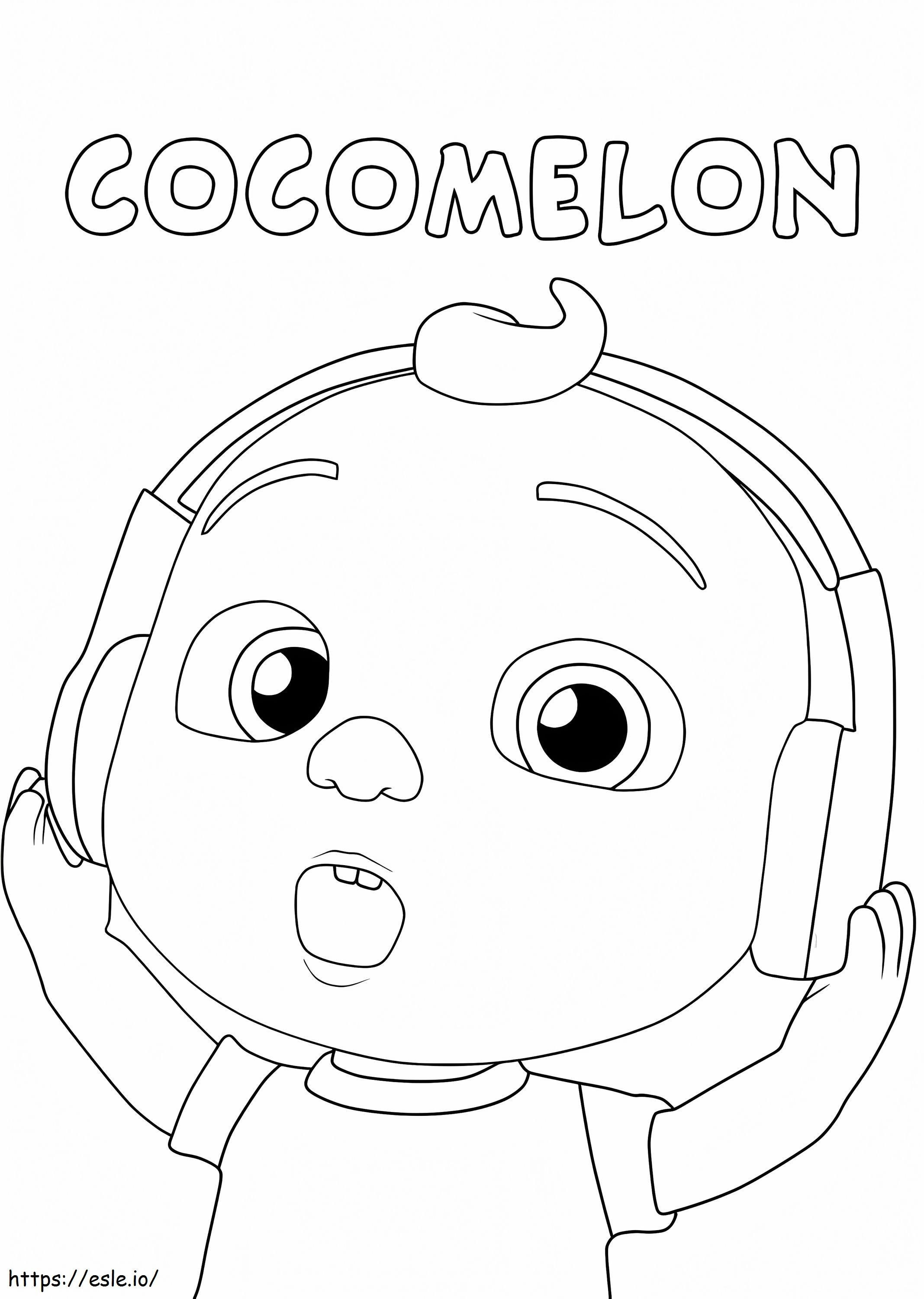 Little Johnny With Headphones coloring page