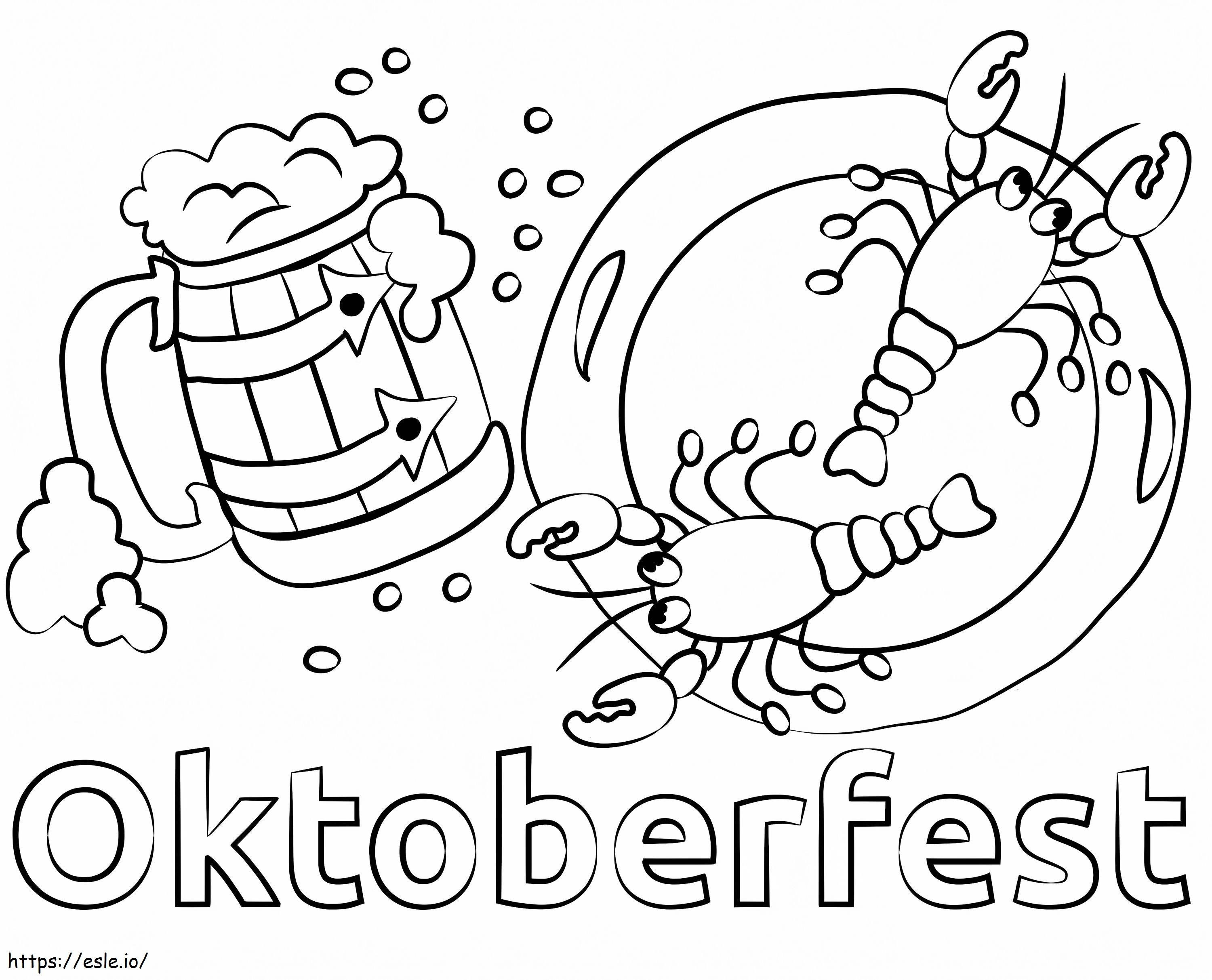 Coloriage Bière Oktoberfest Et Fruits De Mer Png à imprimer dessin