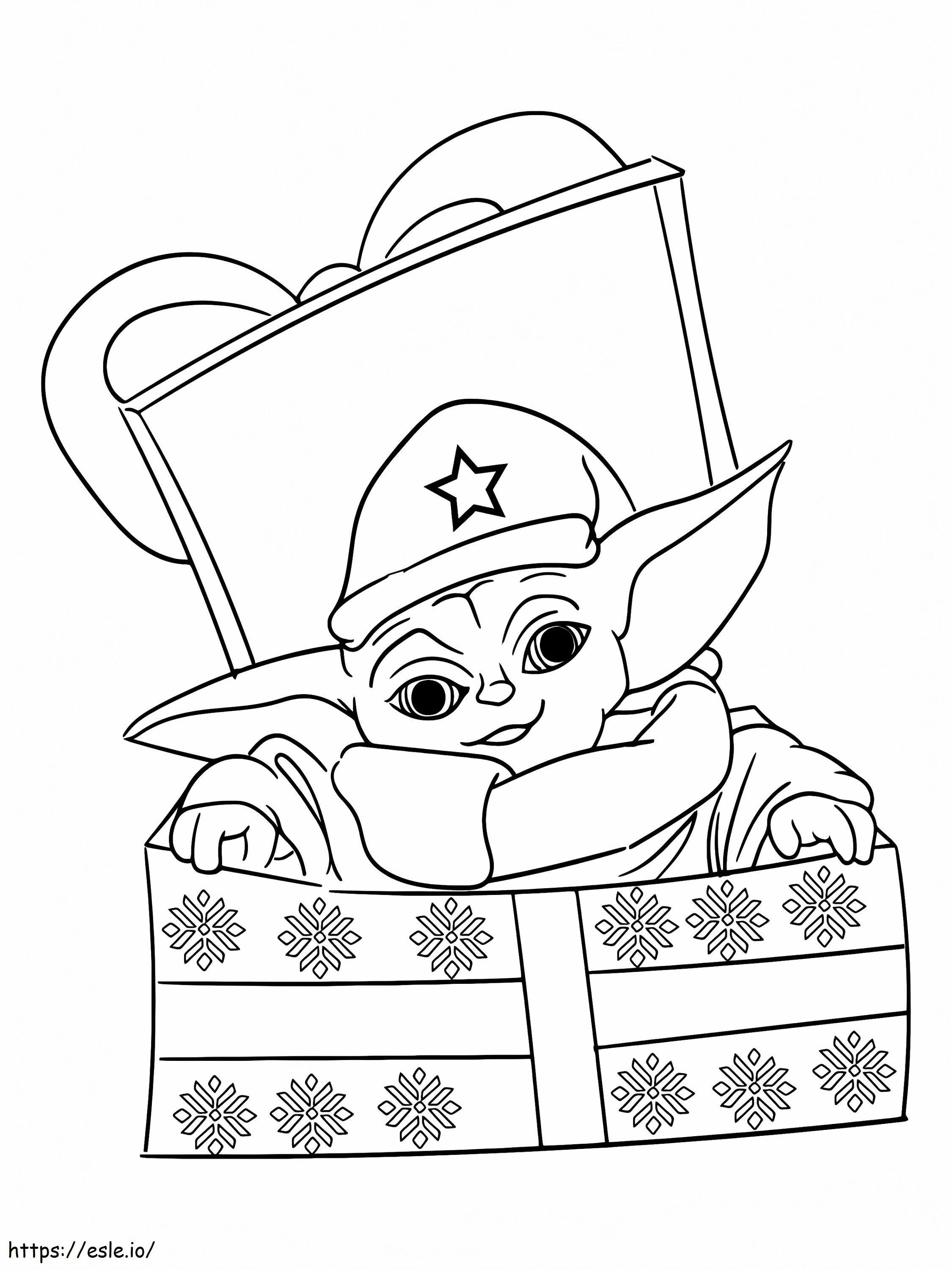 Bebé Yoda Navidad para colorear 5 para colorear