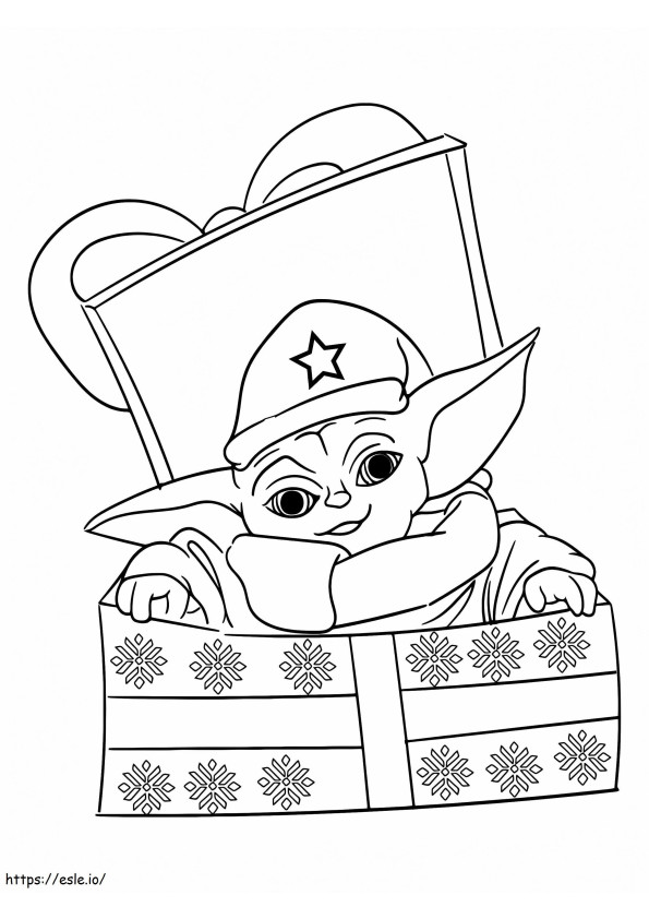 Baby Yoda Christmas Coloring 5 värityskuva