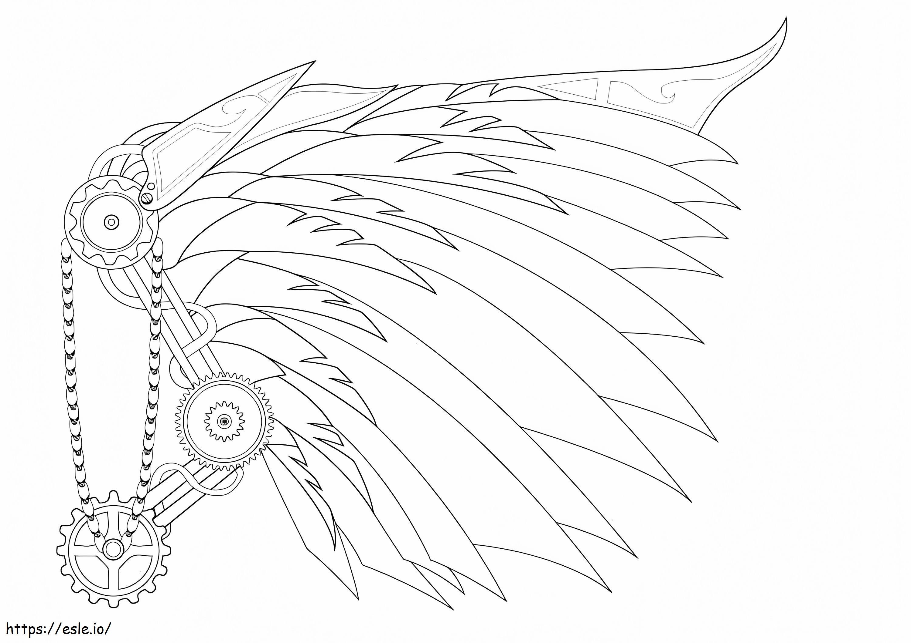 Steampunk Wing Vintage Coloring Page - Free Printable PDF