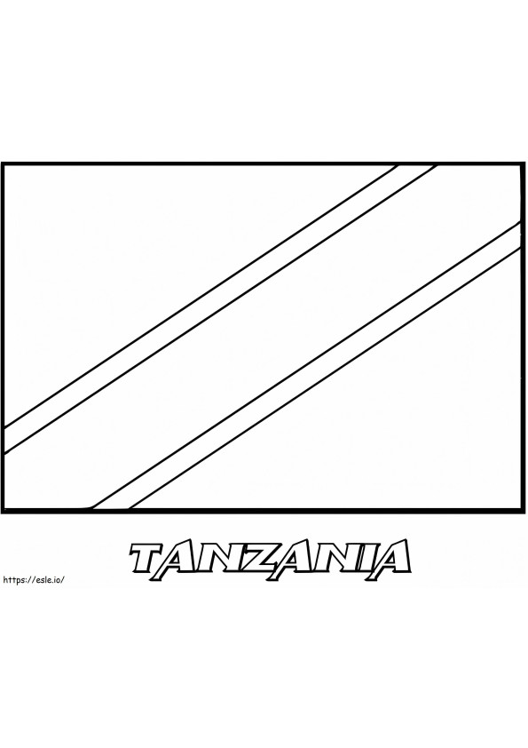 Bandeira da Tanzânia para colorir