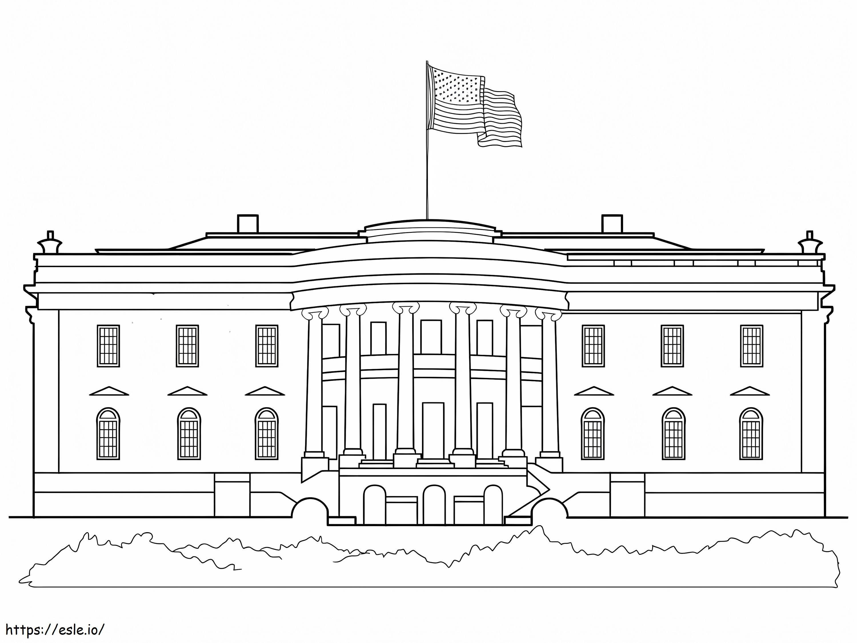 White House To Color coloring page