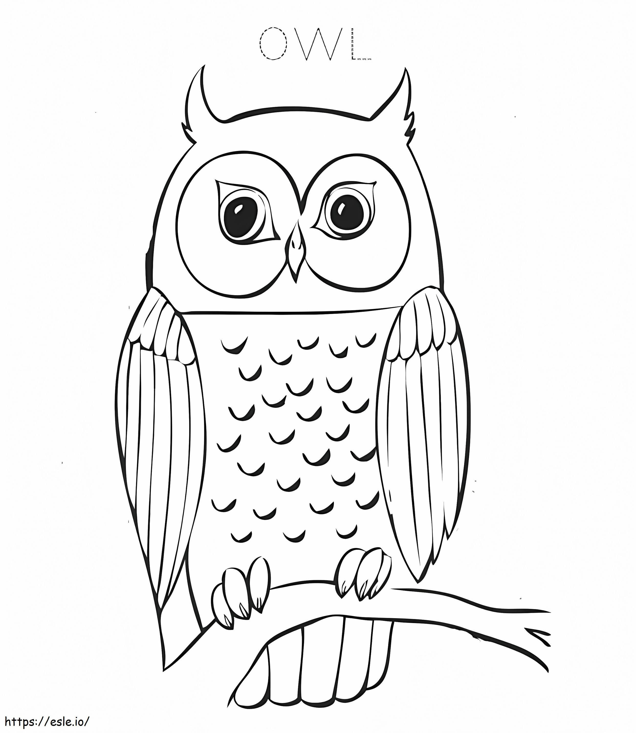 Nice Owl coloring page