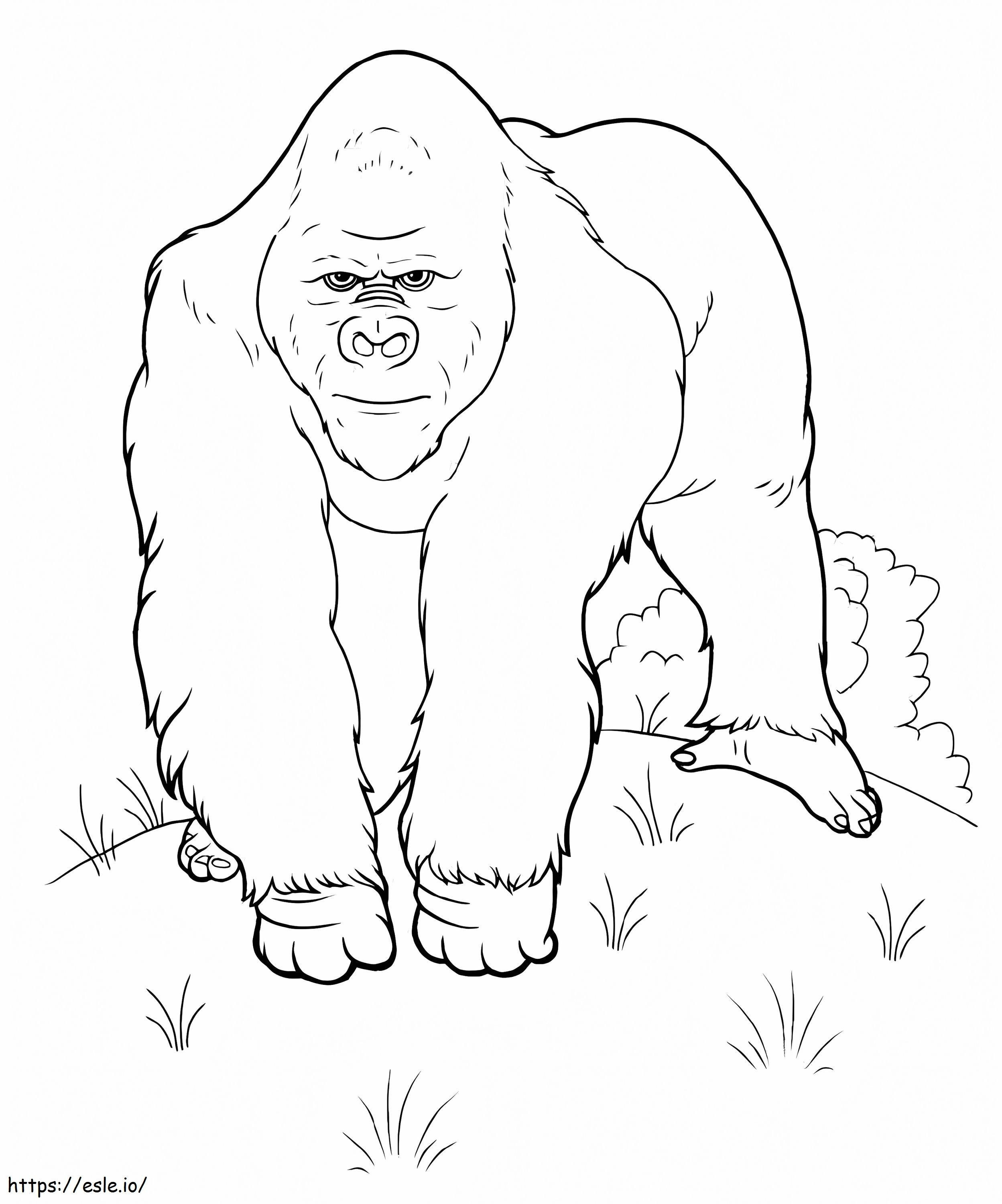 Awesome Gorilla coloring page