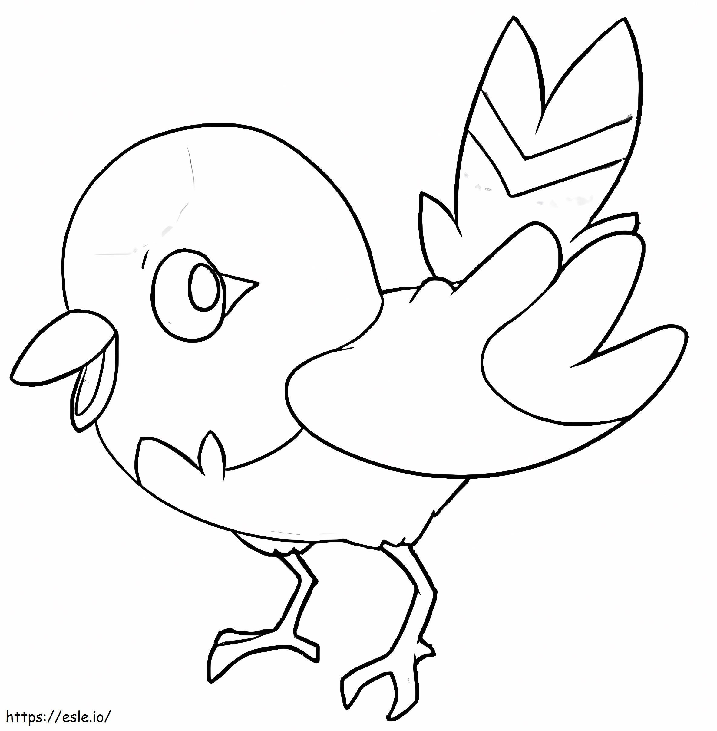 Coloriage Adorable Pokémon Fletchling à imprimer dessin