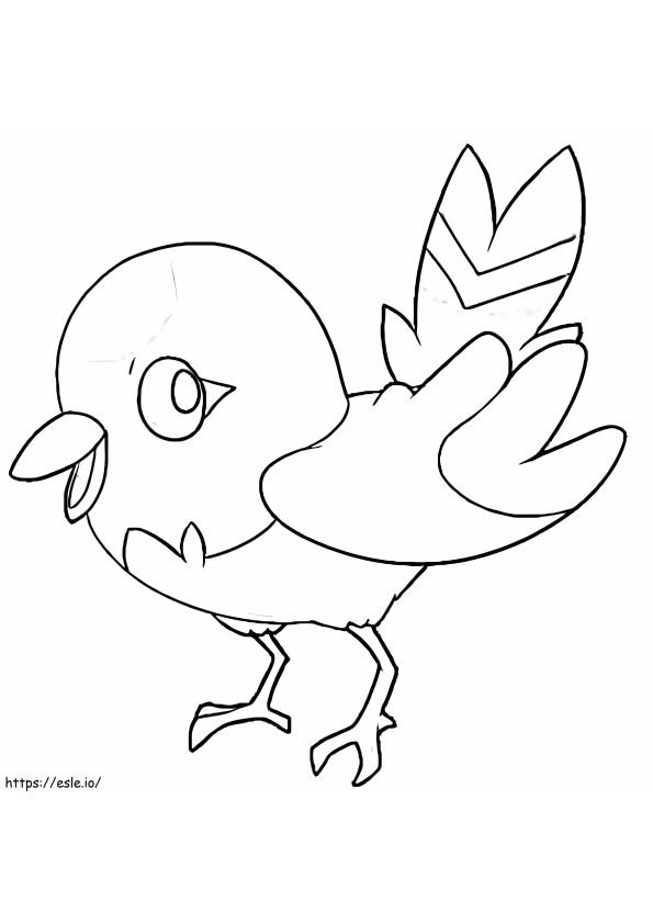 Coloriage Adorable Pokémon Fletchling à imprimer dessin