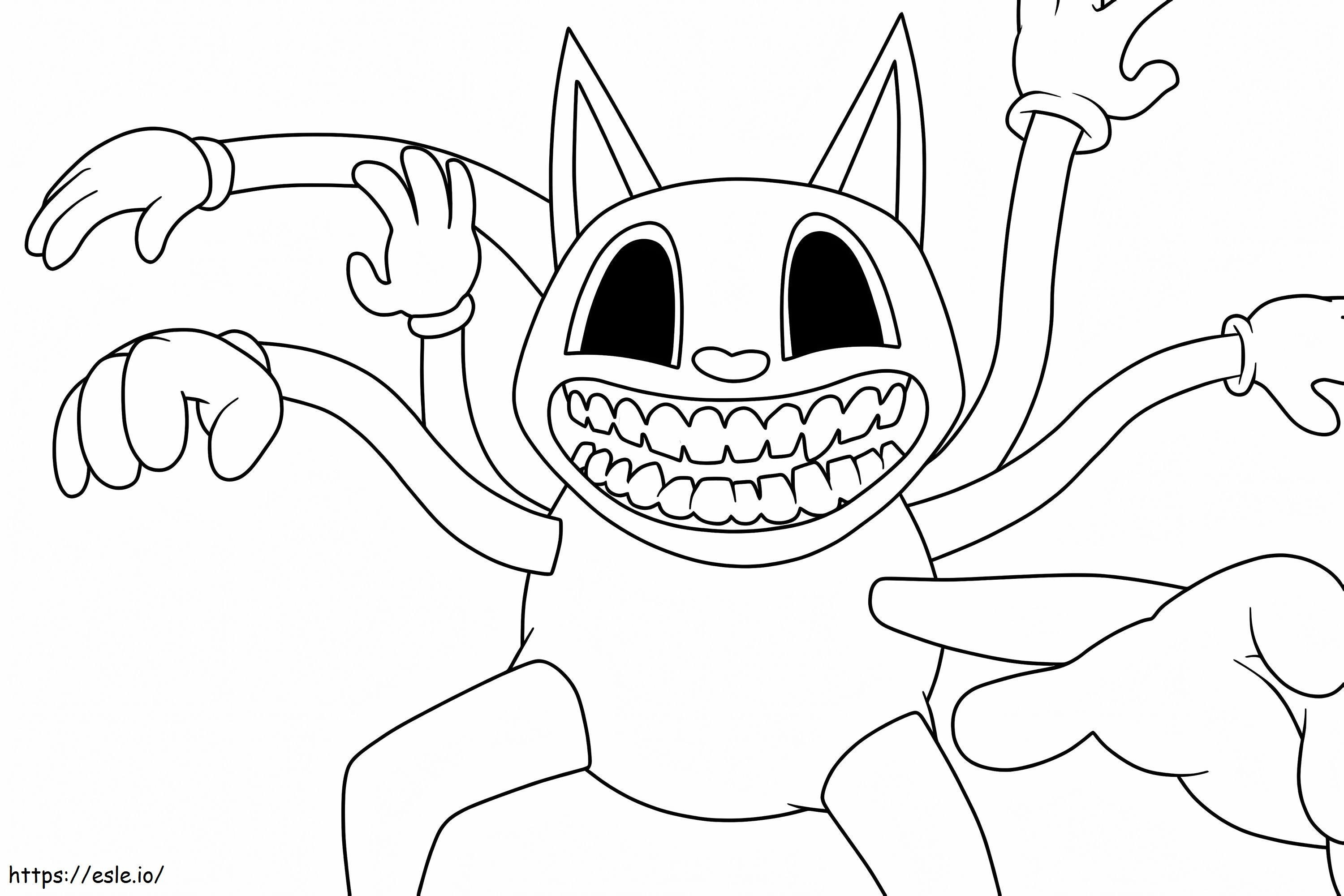 Cartoon Cat 2 coloring page