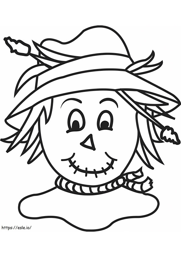 Head Scarecrow coloring page