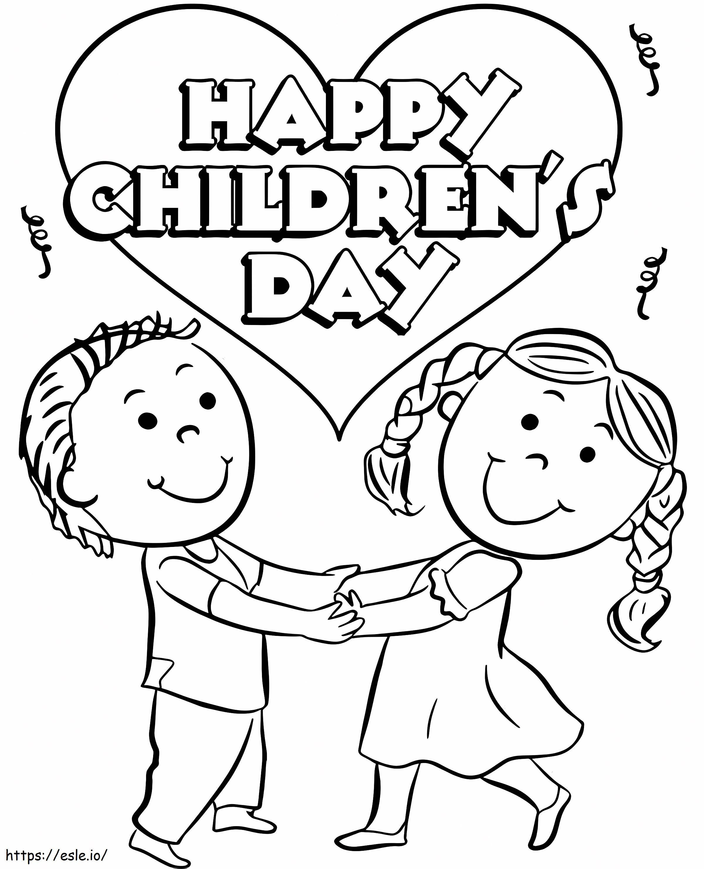 Dia das Crianças 3 para colorir
