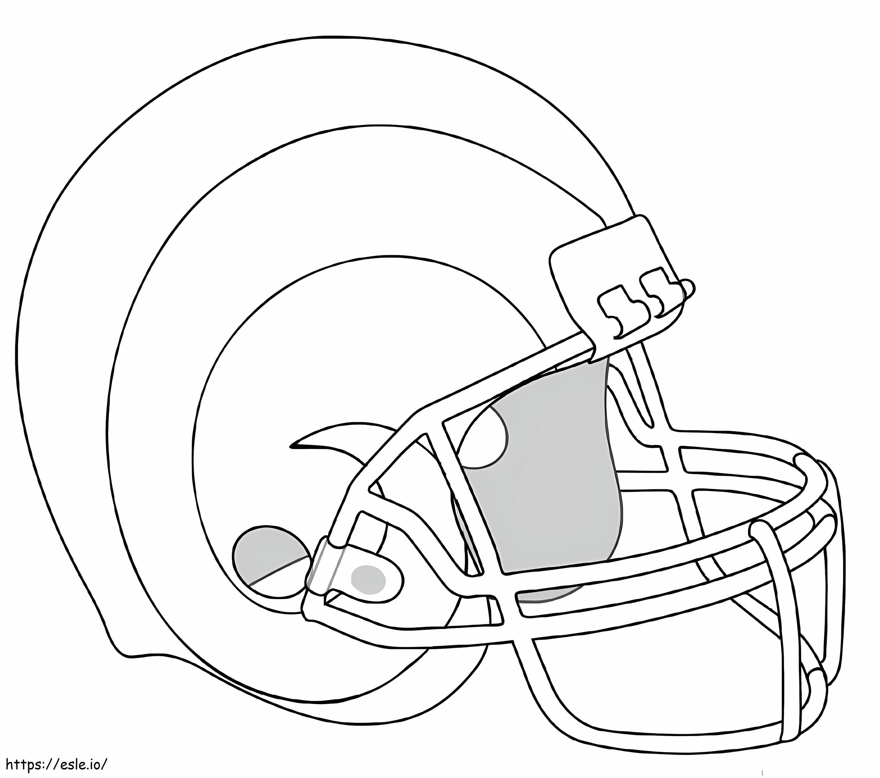 Capacete Los Angeles Rams para colorir