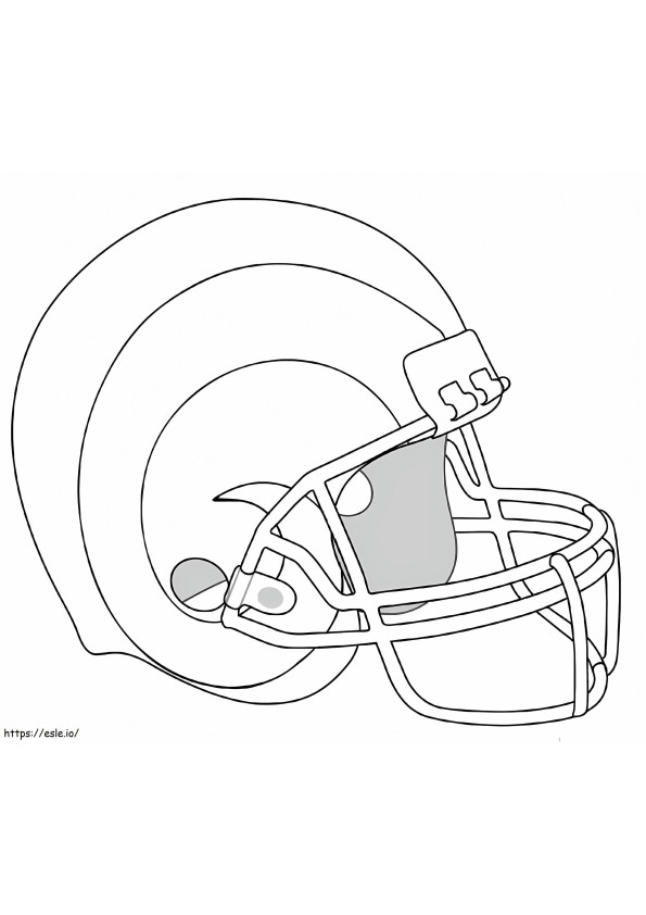 Los Angeles Rams Helmet coloring page