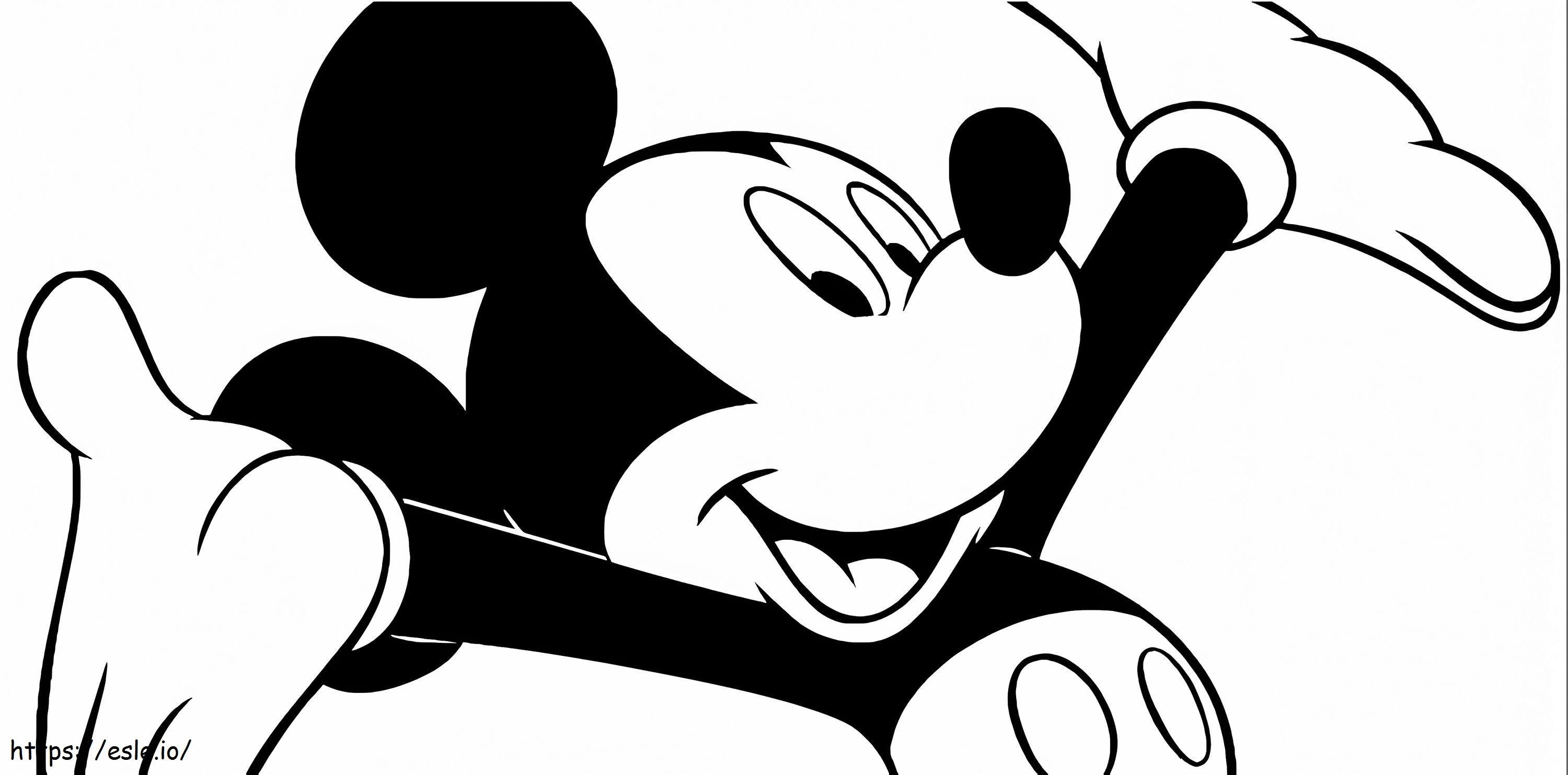 1532421328 Happy Mickey Mouse A4 de colorat