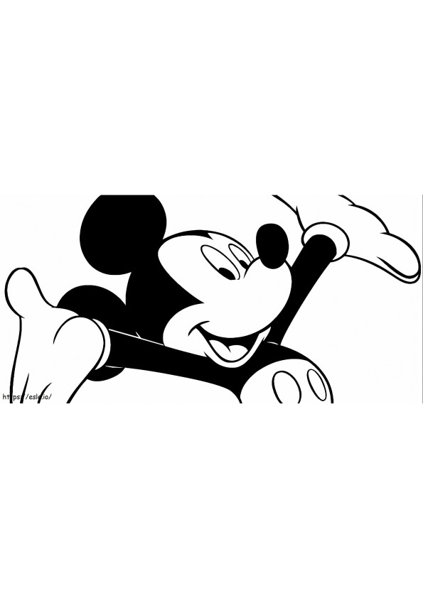 1532421328 Feliz Mickey Mouse A4 para colorear