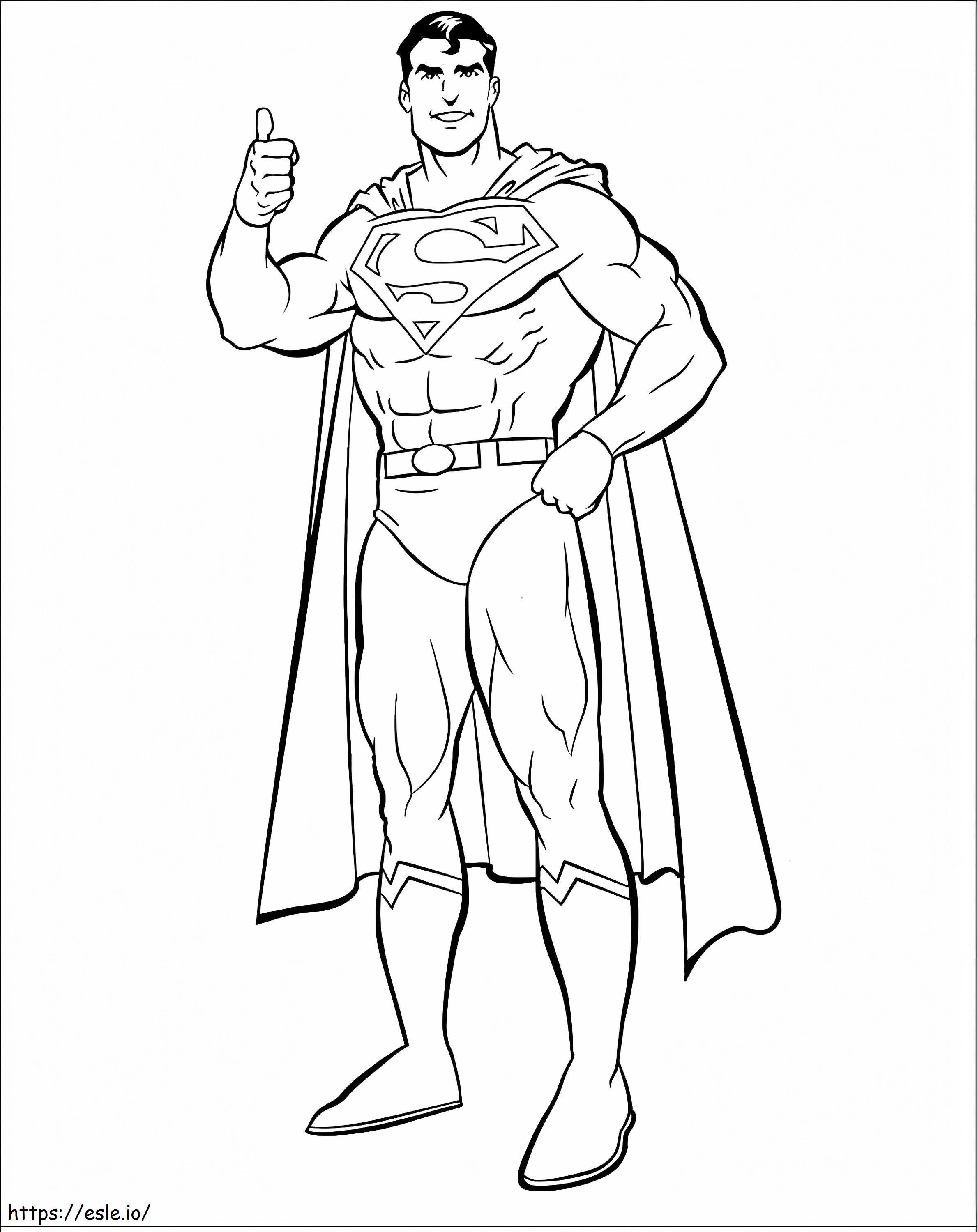 面白いスーパーマン ぬりえ - 塗り絵