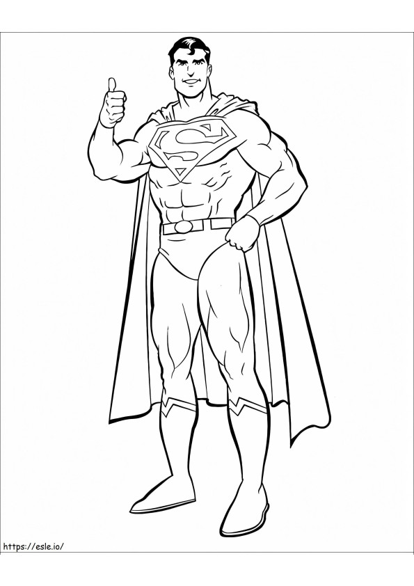 Coloriage Superman drôle à imprimer dessin
