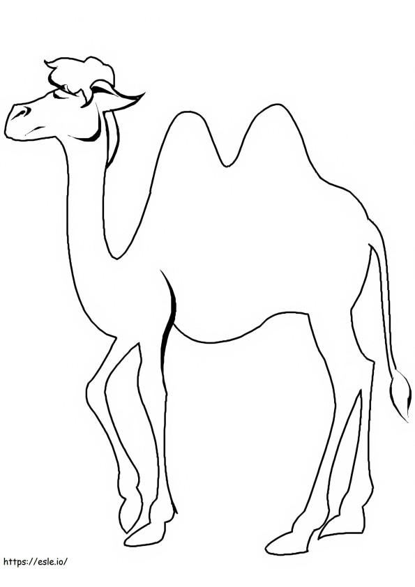 Camello fácil para colorear