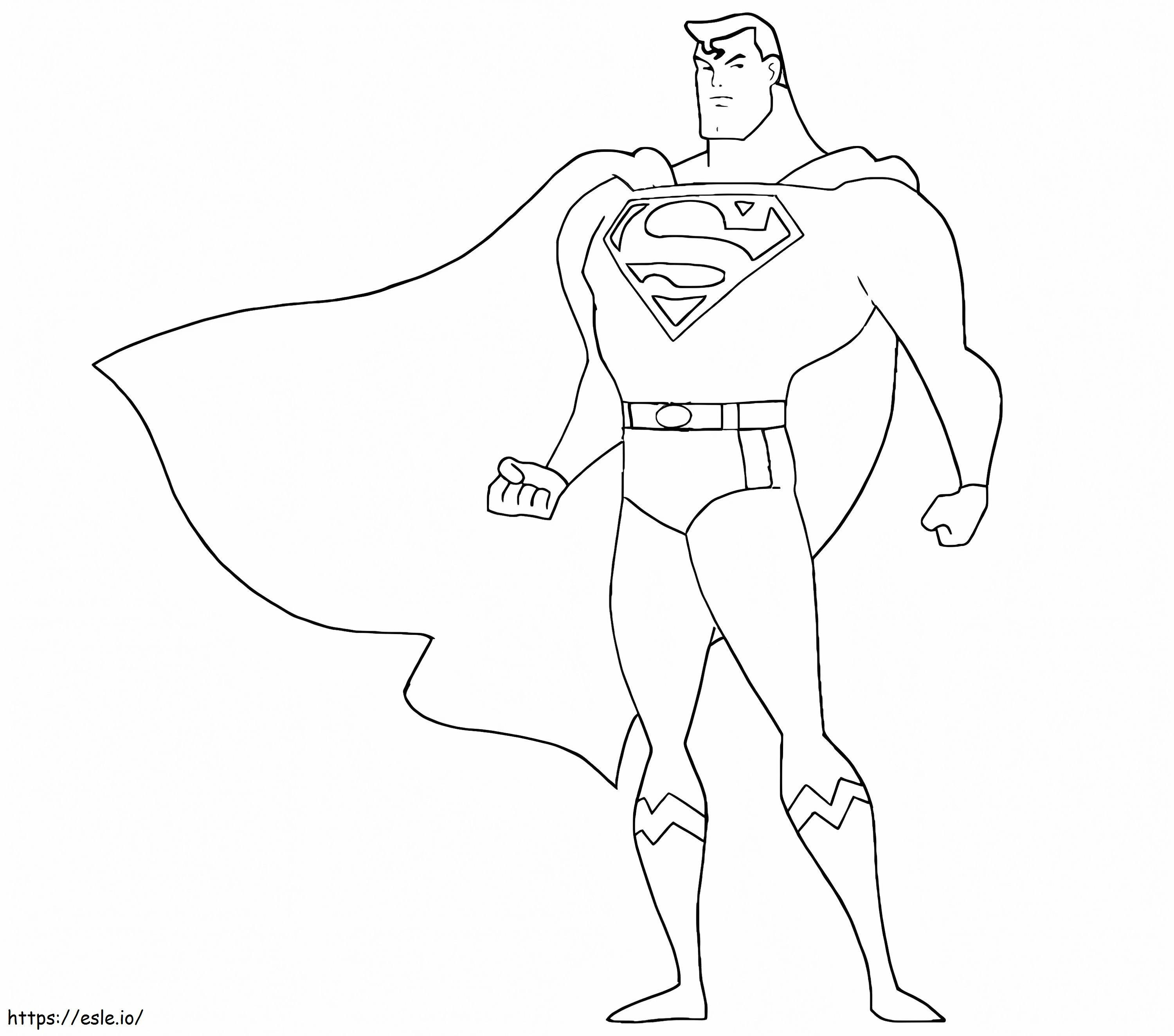 Animated Superman coloring page