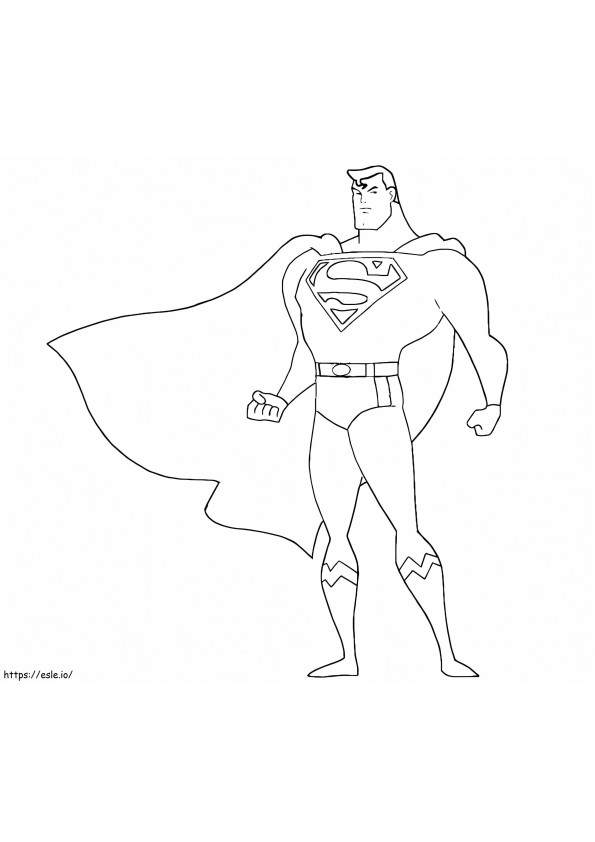 Animoitu Superman värityskuva