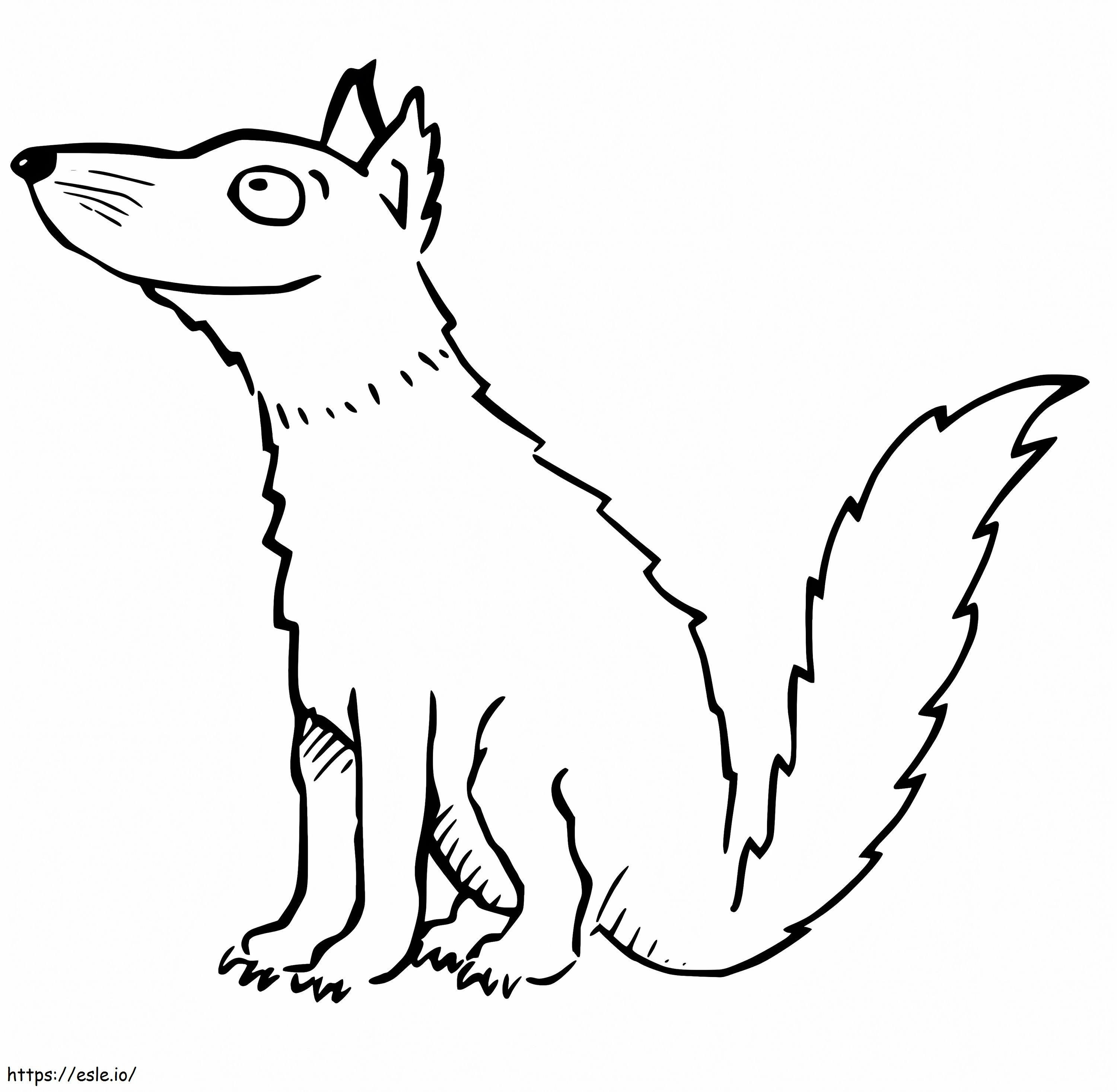 Fox From Gruffalo coloring page
