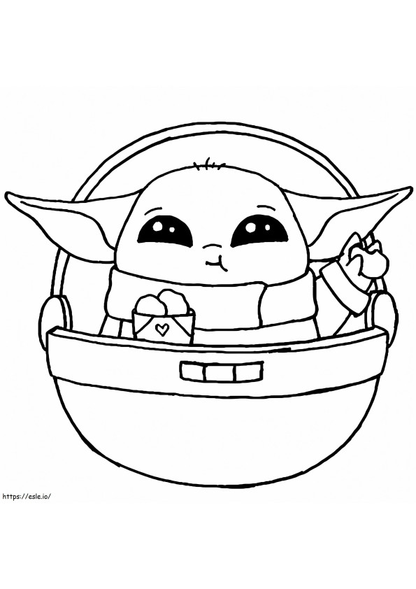 Baby Yoda 8 ausmalbilder
