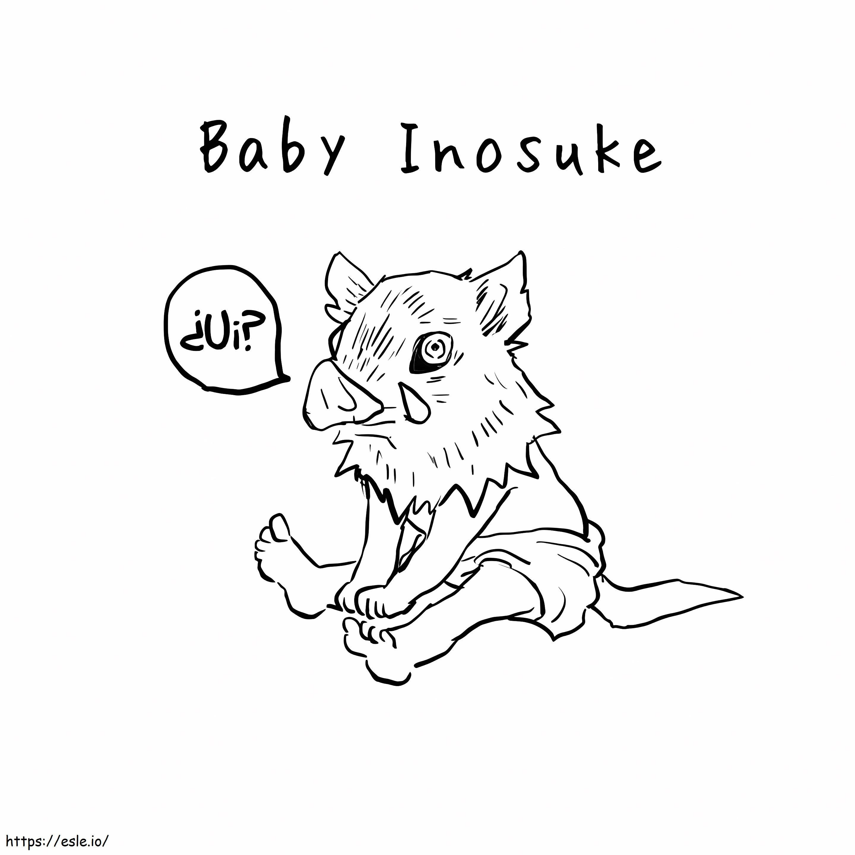 Cute Inosuke coloring page