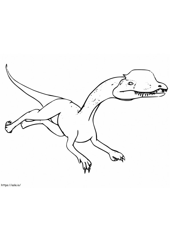 Biegający dilofozaur kolorowanka