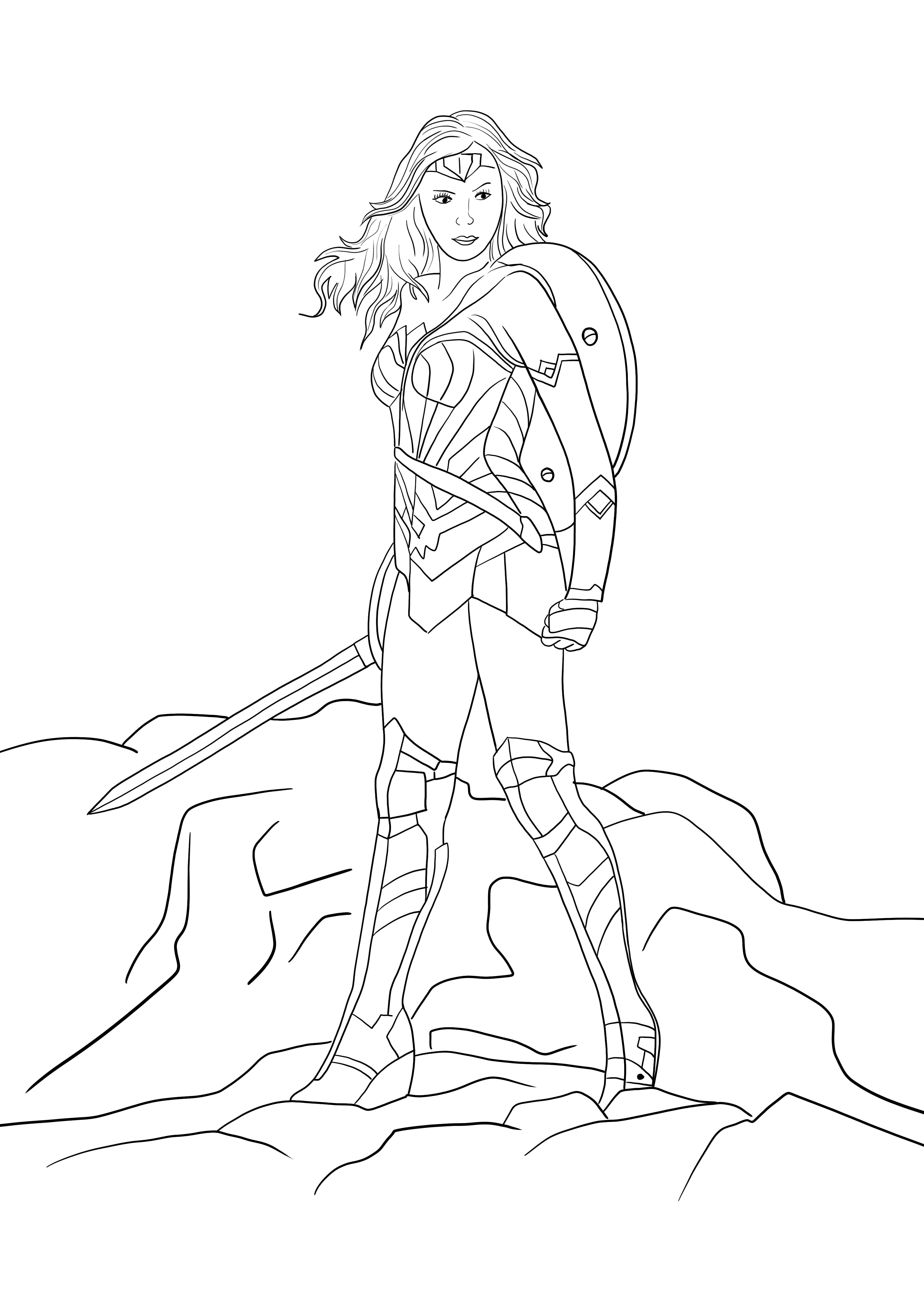Wonder Woman do pobrania za darmo i wydruku