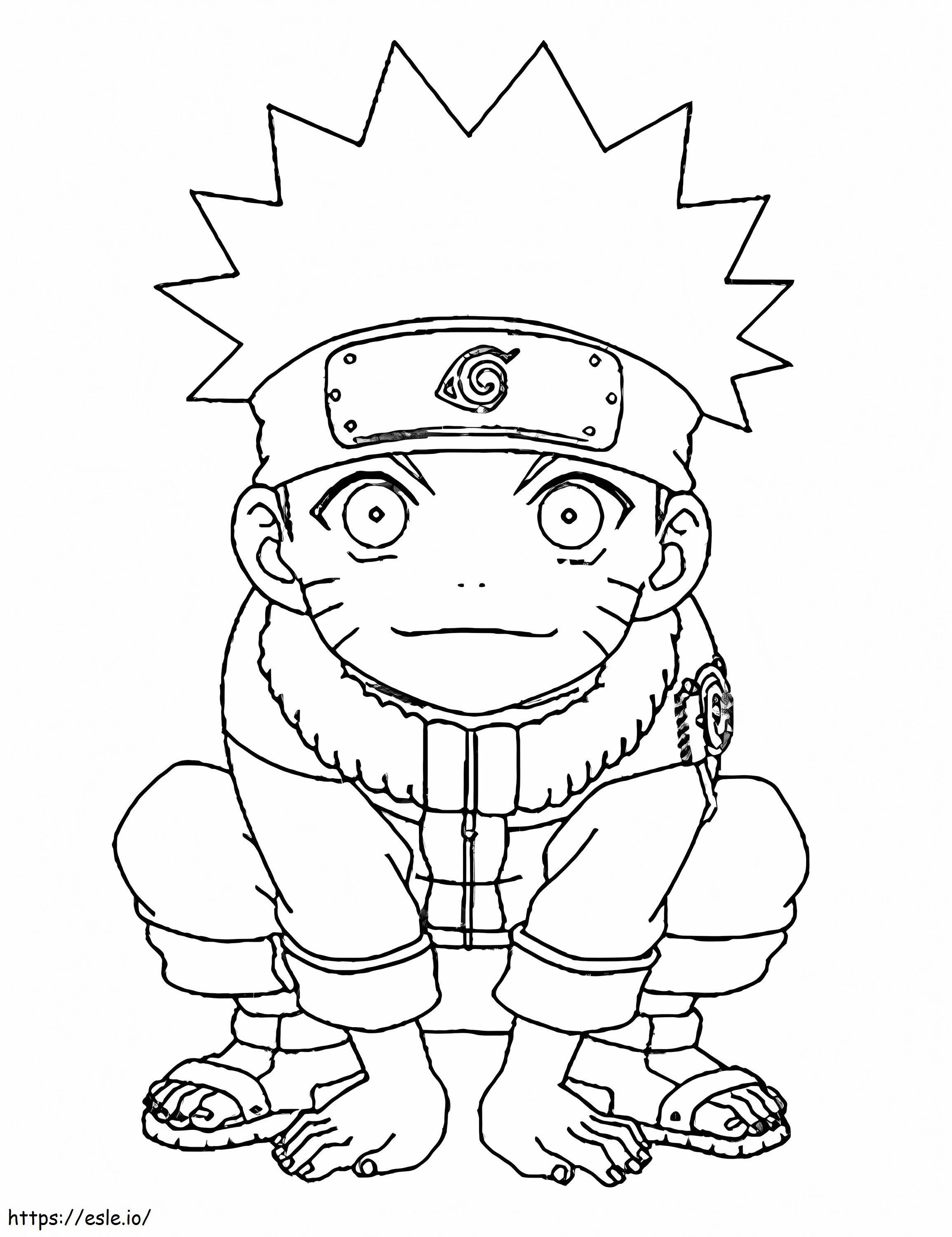Coloriage Naruto heureux 788X1024 à imprimer dessin