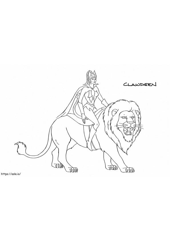 Clawdeen From She Ra Princess coloring page