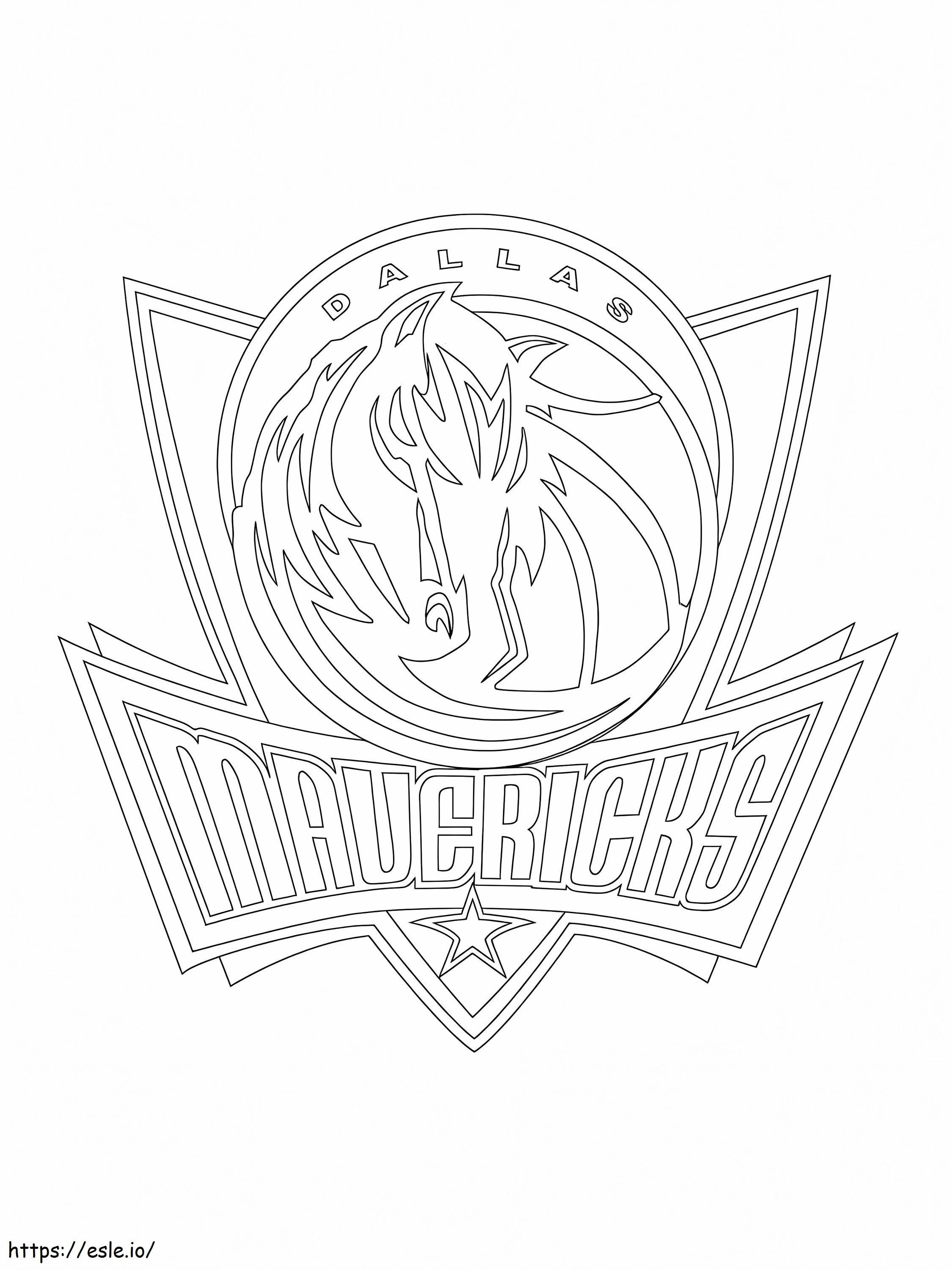 Logo Dallas Mavericks kolorowanka