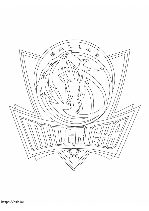 Dallas Mavericks-logo kleurplaat