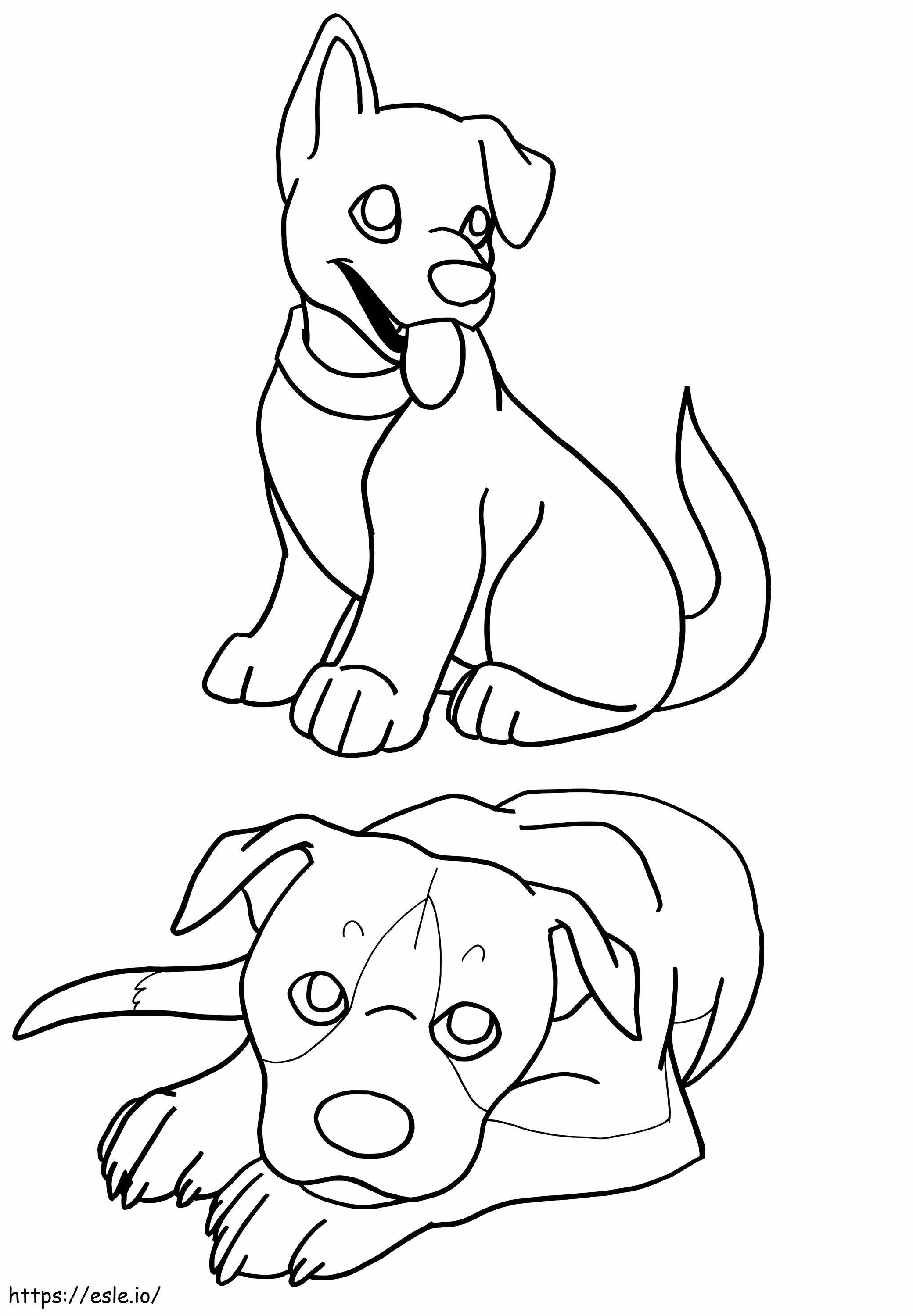 Dos Cachorros coloring page