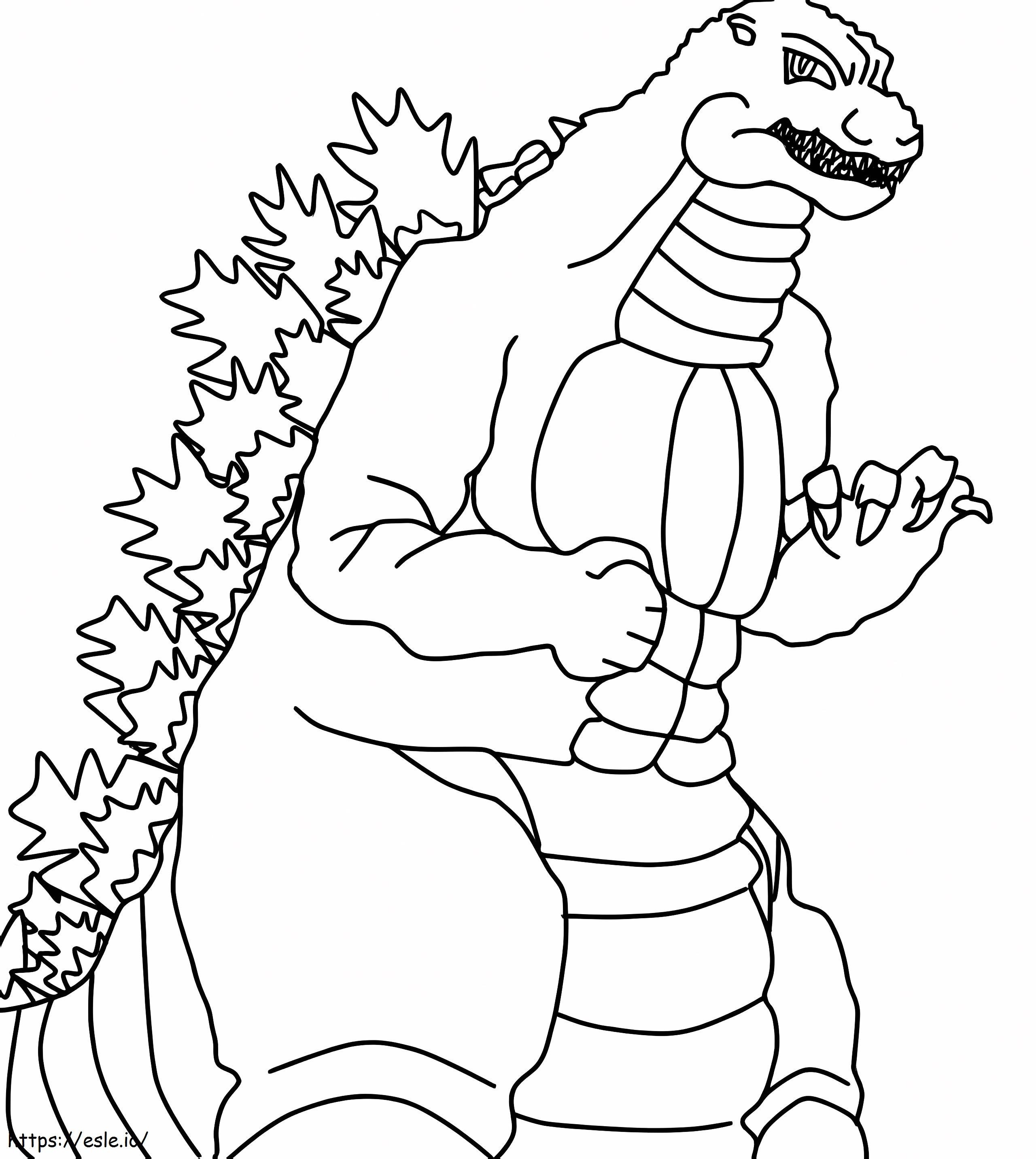 Enfréntate a Godzilla para colorear