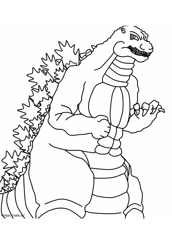 Enfrente A Godzilla para colorir