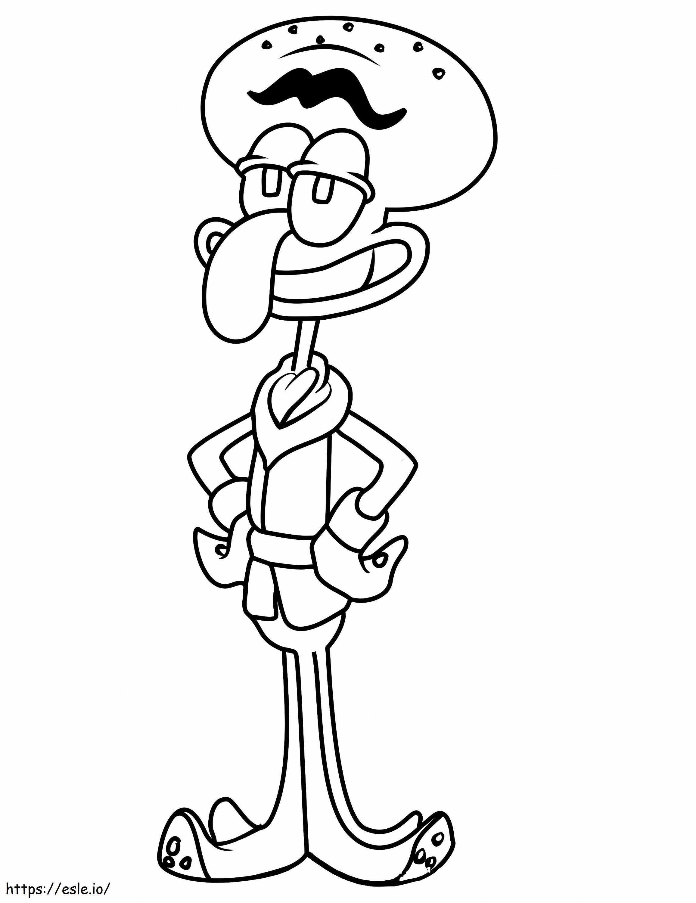 Squidward 1 coloring page