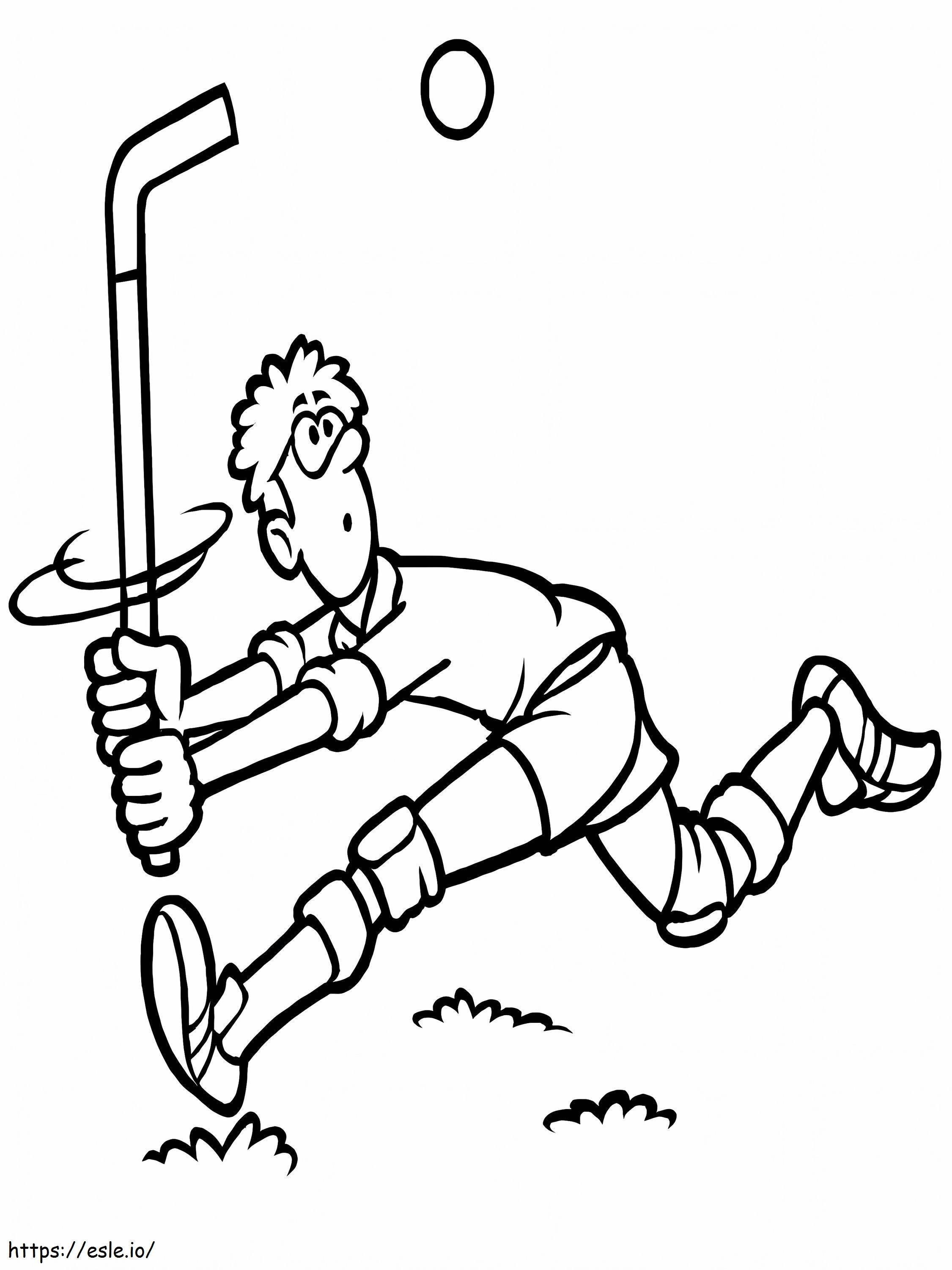 Funny Hockey Players coloring page