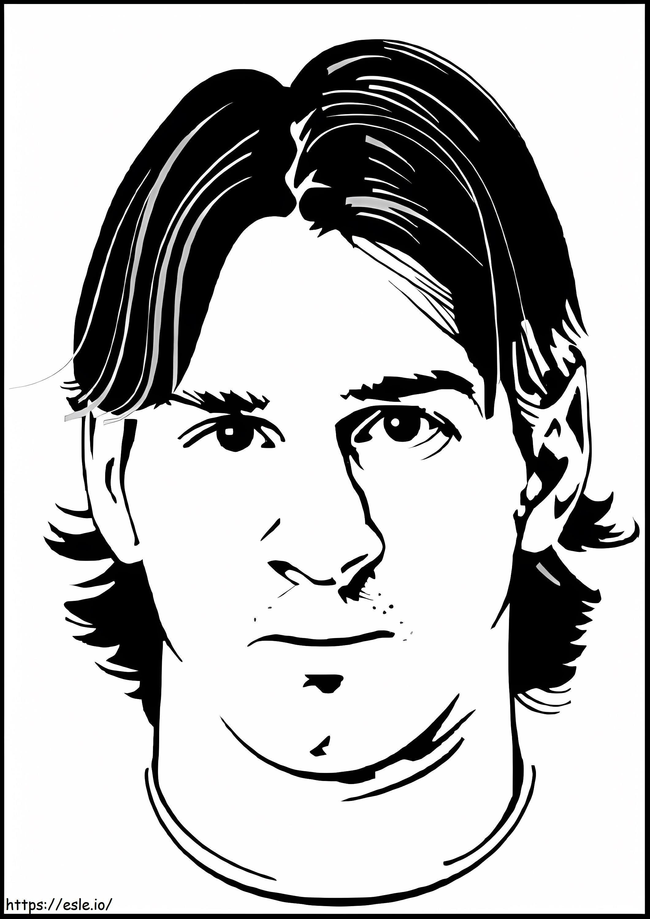 Young Messi coloring page