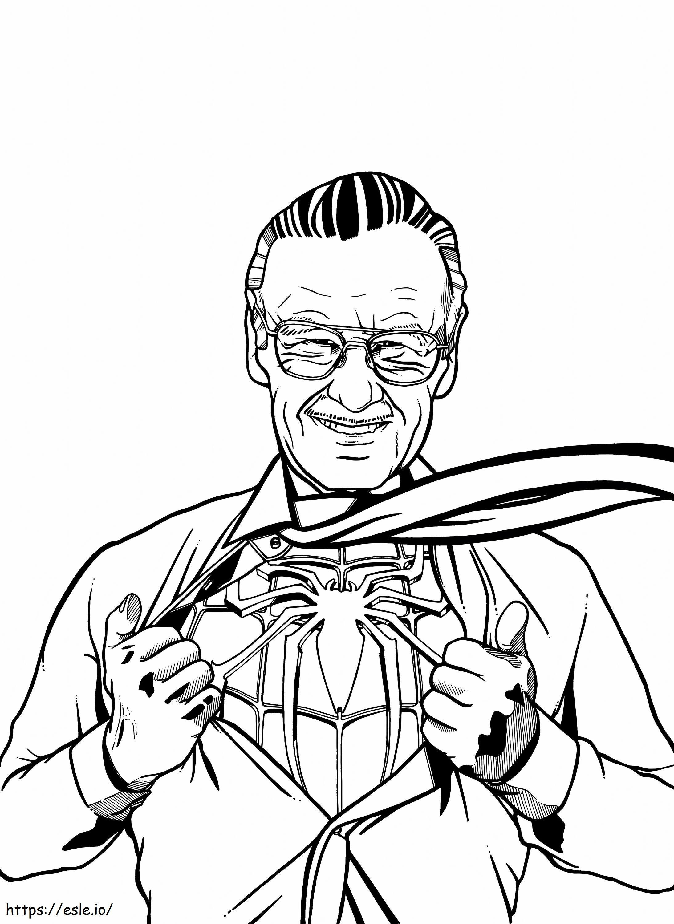 Stan Lee Homem-Aranha em escala para colorir