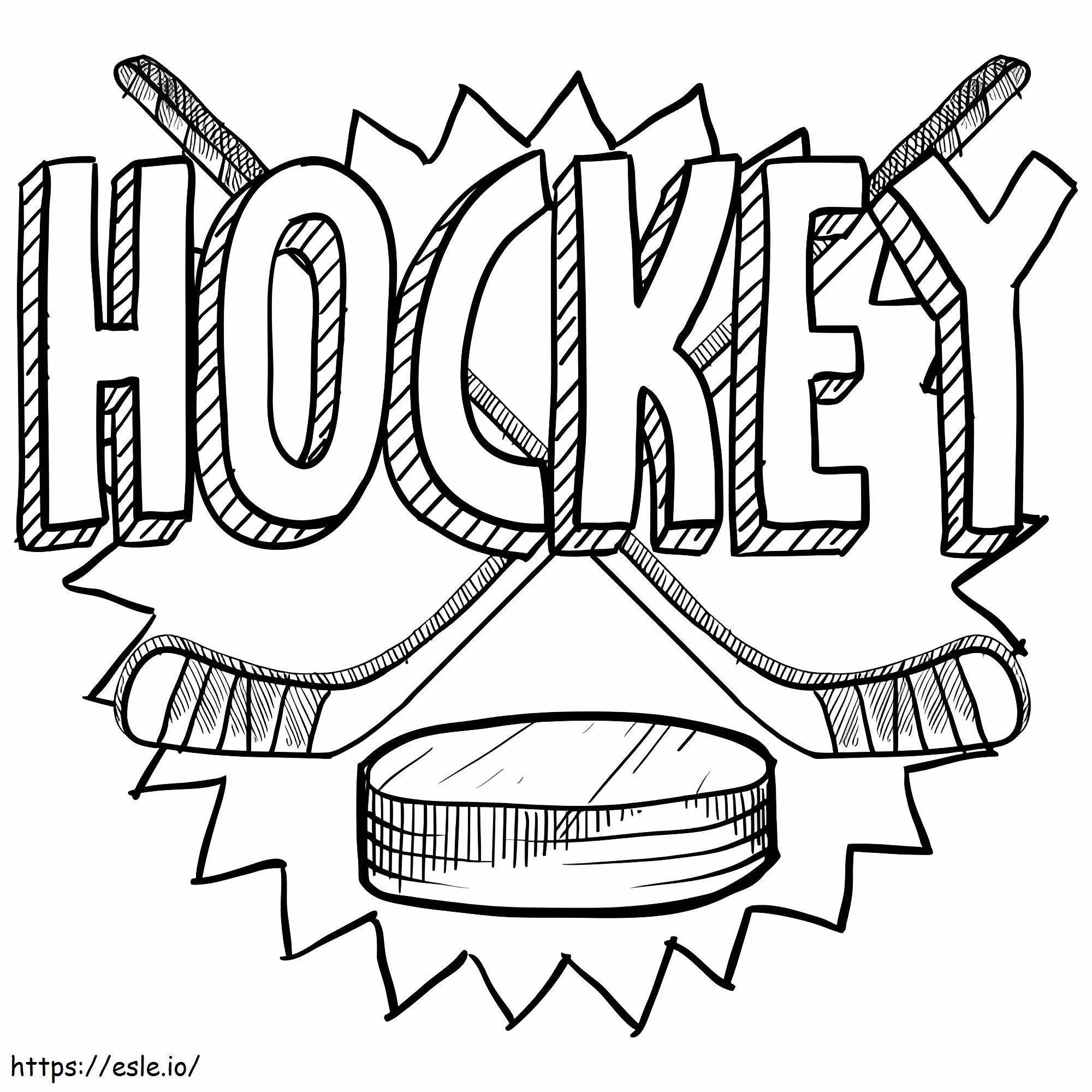 Coloriage Logo de hockey à imprimer dessin