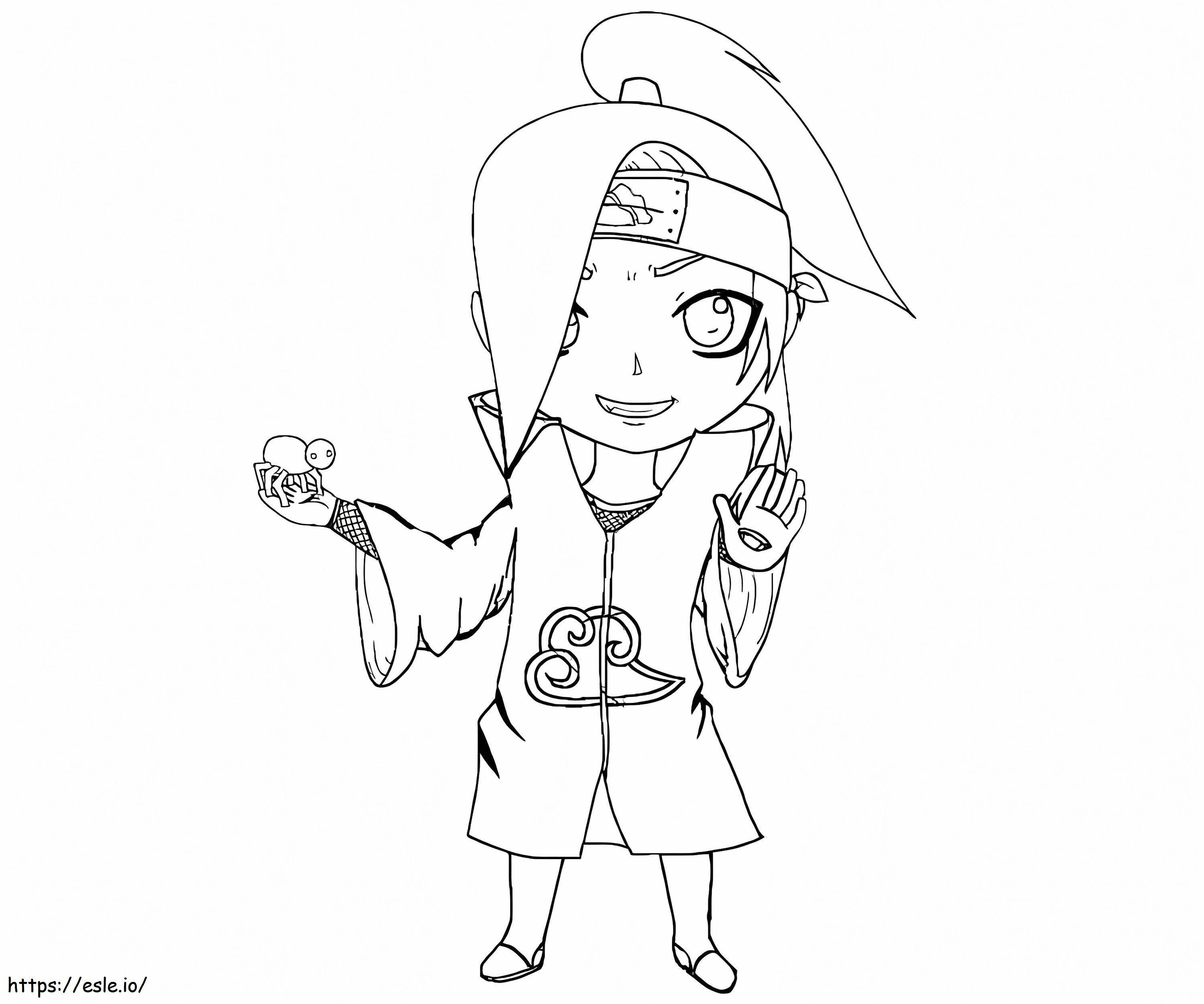 Kleine Deidara Ausmalbild zum Ausdrucken