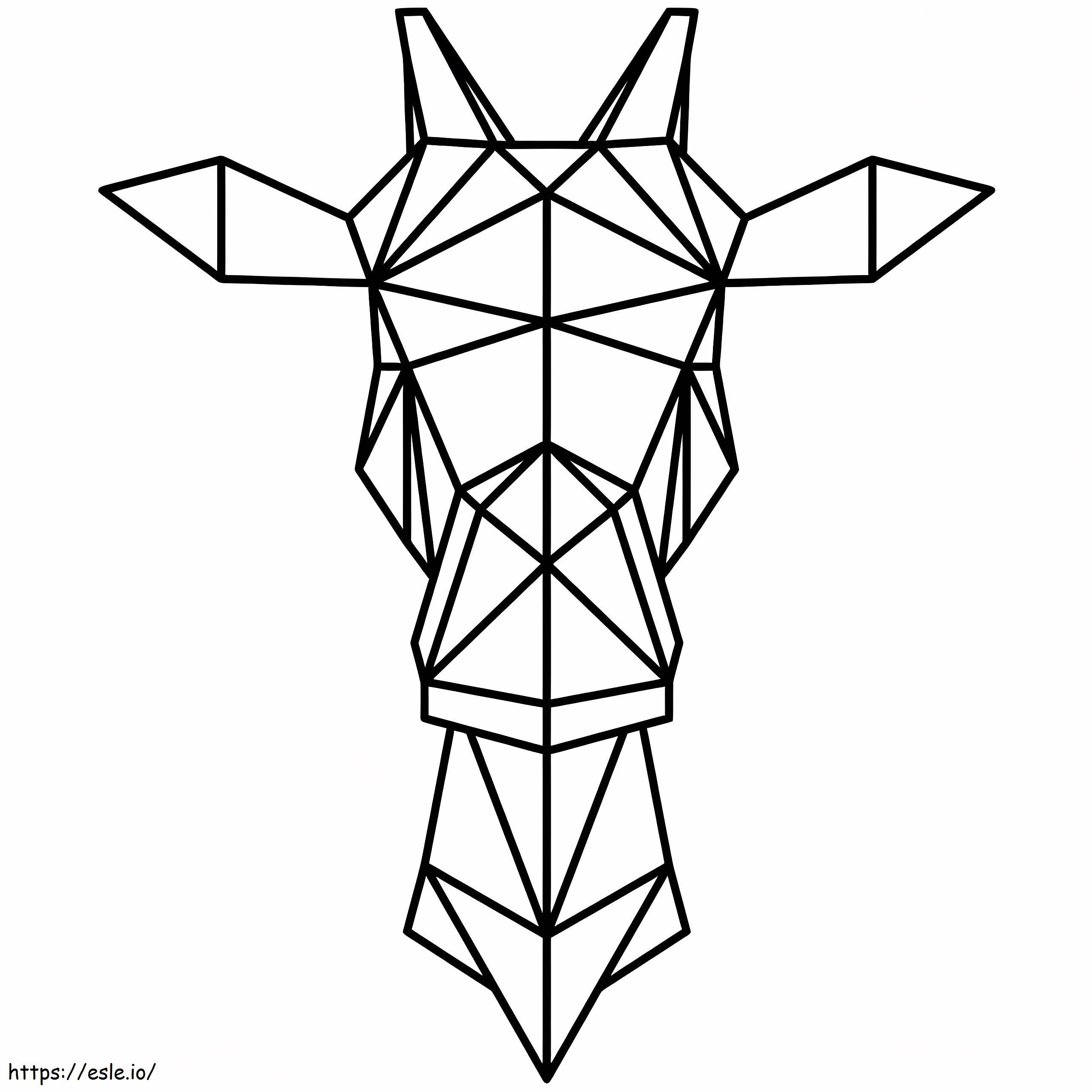 Origami-Giraffe ausmalbilder