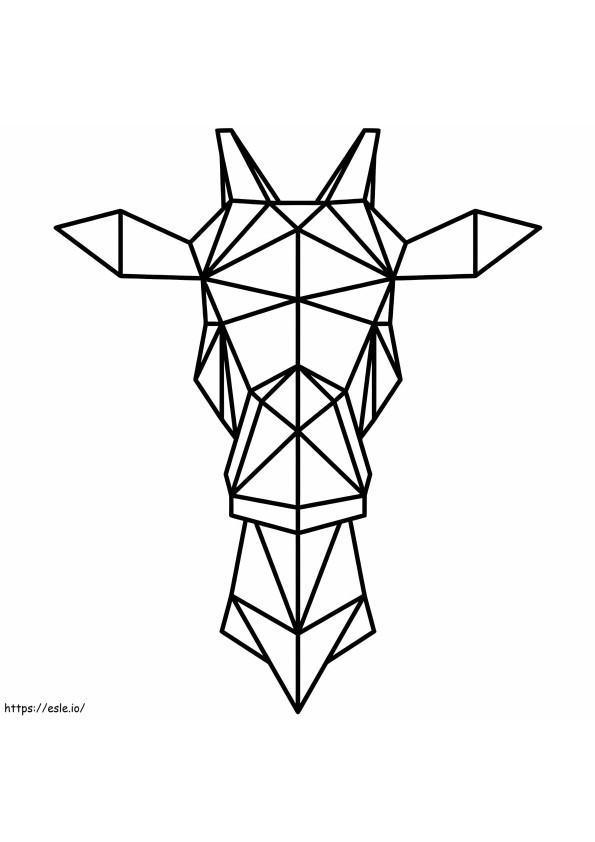 Origami Giraffe coloring page