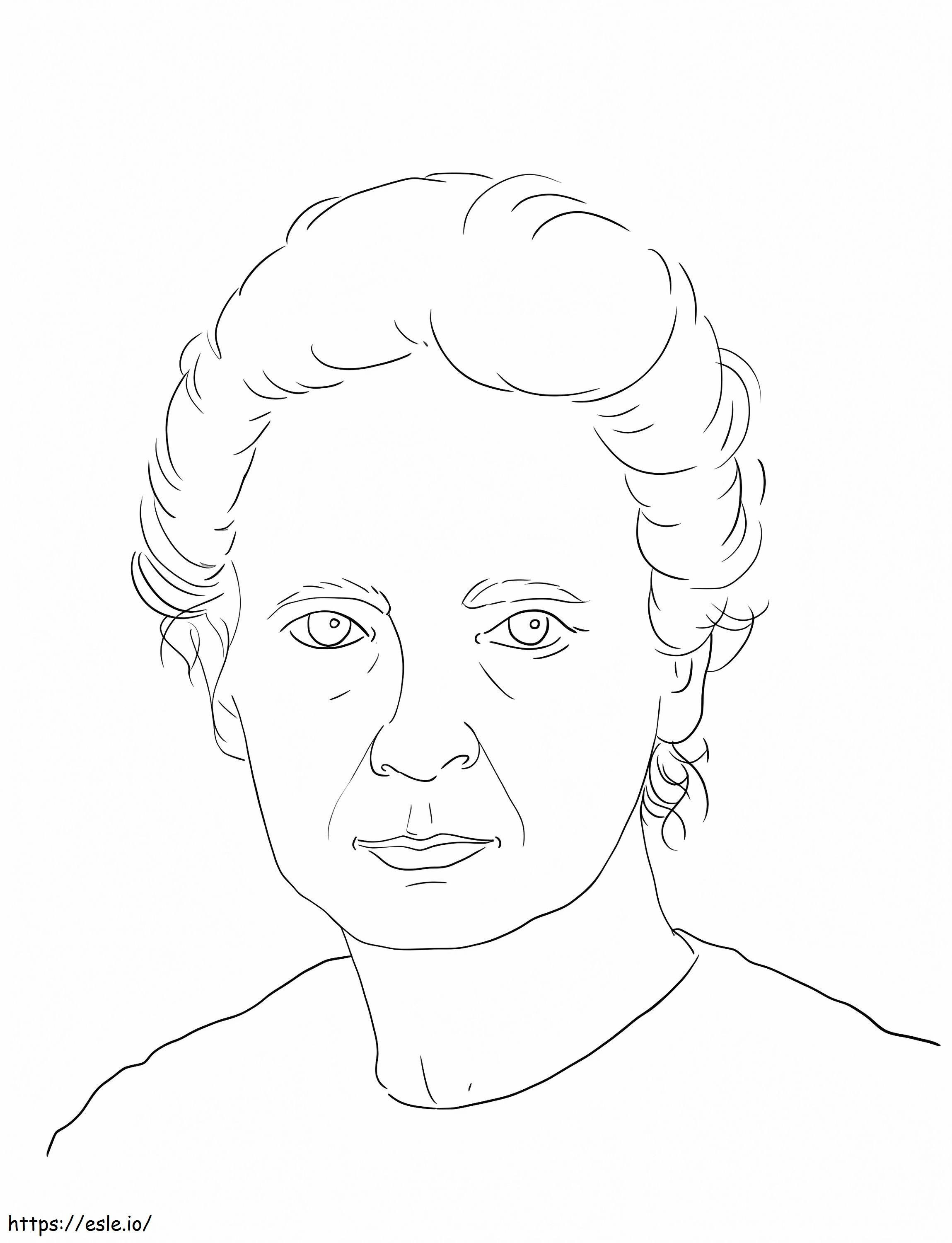 Marie Curie 3 coloring page