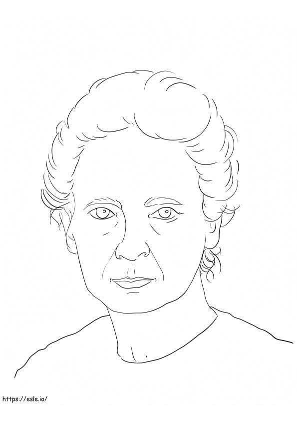 Marie Curie 3 da colorare