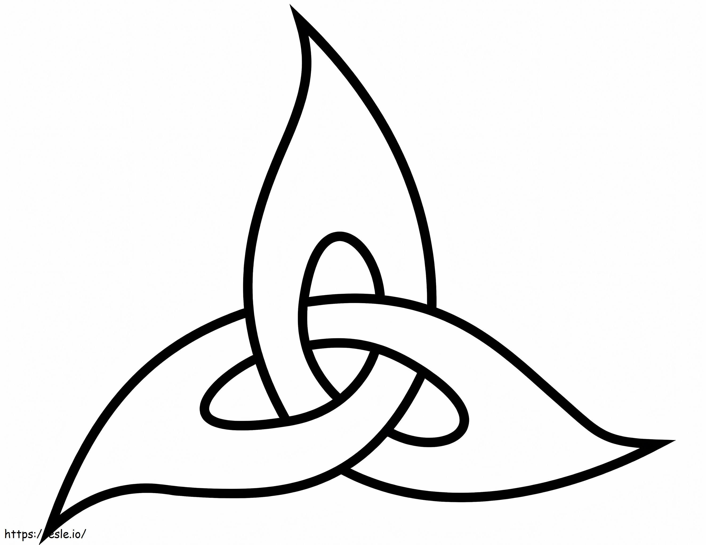 Celtic Triquetra Düğümü boyama